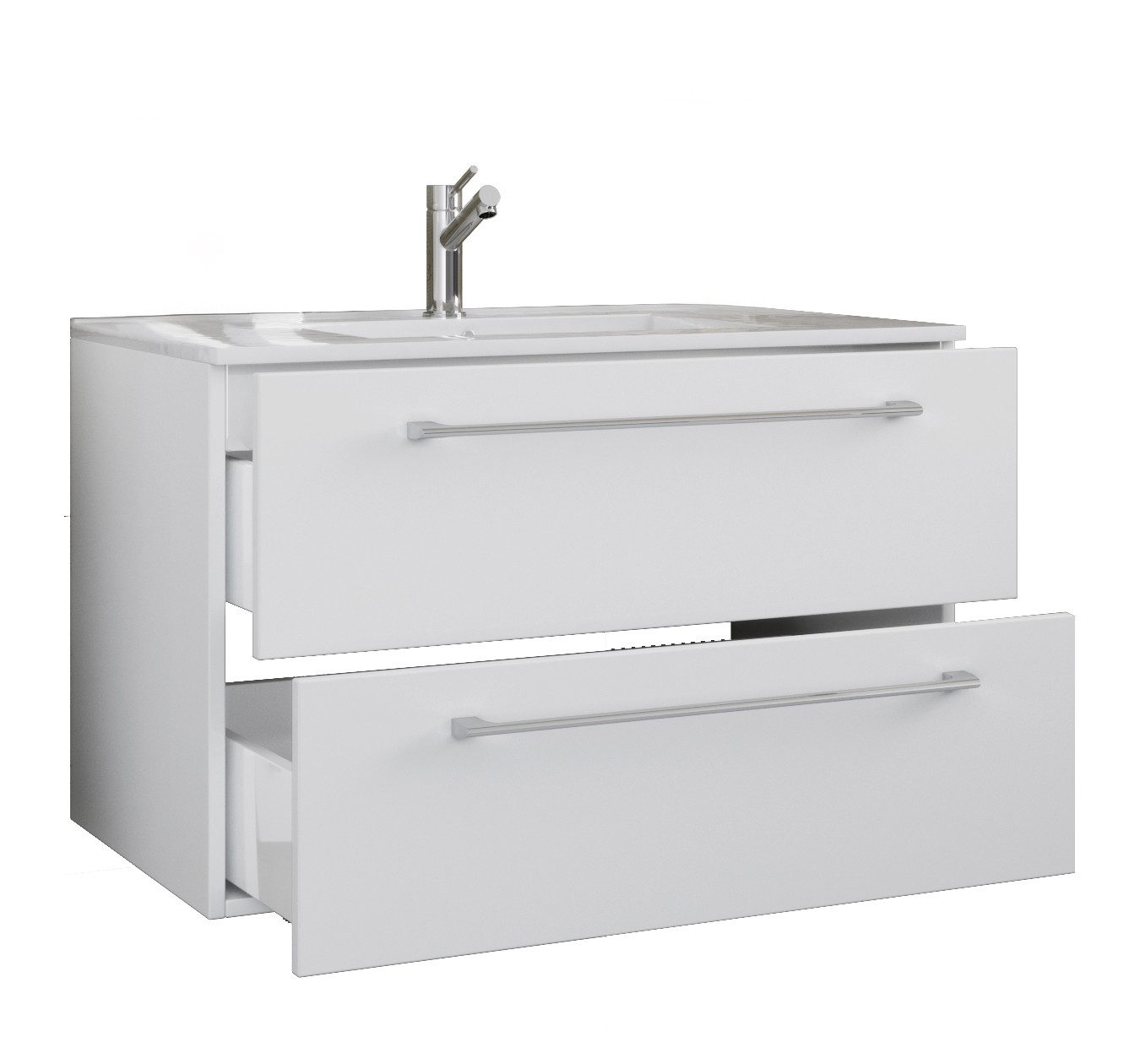 VCM Waschtisch 2-tlg. Waschplatz Waschtisch Badinos 2 Schublade (2-St)
