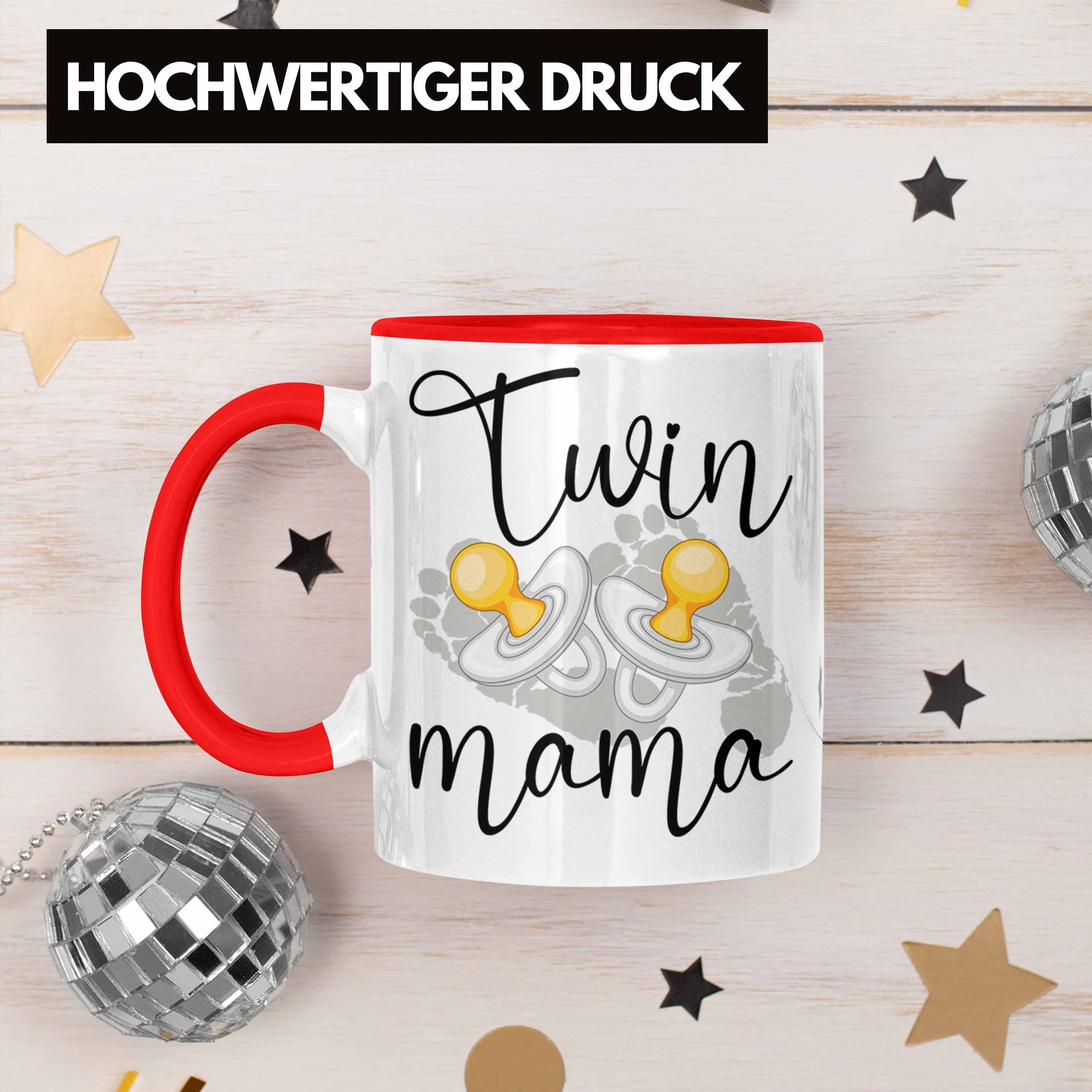 für Mütter Tasse Mama" Zwillingen Zwillinge "Twin von Trendation für Rot Tasse Geschenkidee