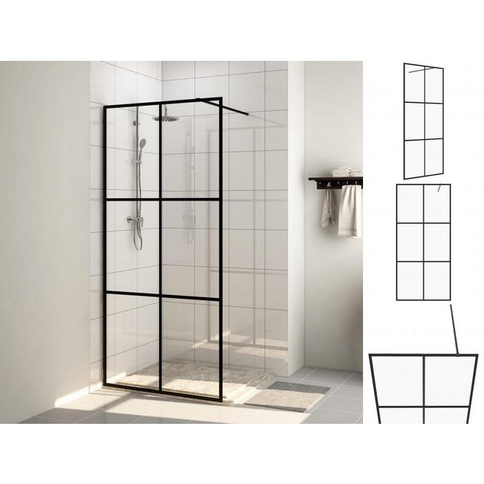vidaXL Duschwanne Duschwand für Begehbare Dusche mit Klarem ESG Glas 90x195 cm