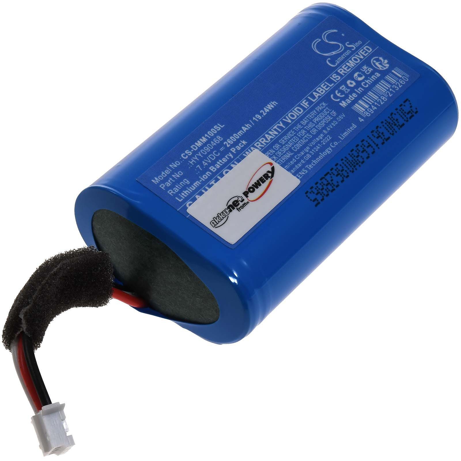 Powery Akku für Divoom Ditoo Mic Akku 2600 mAh (7.4 V)