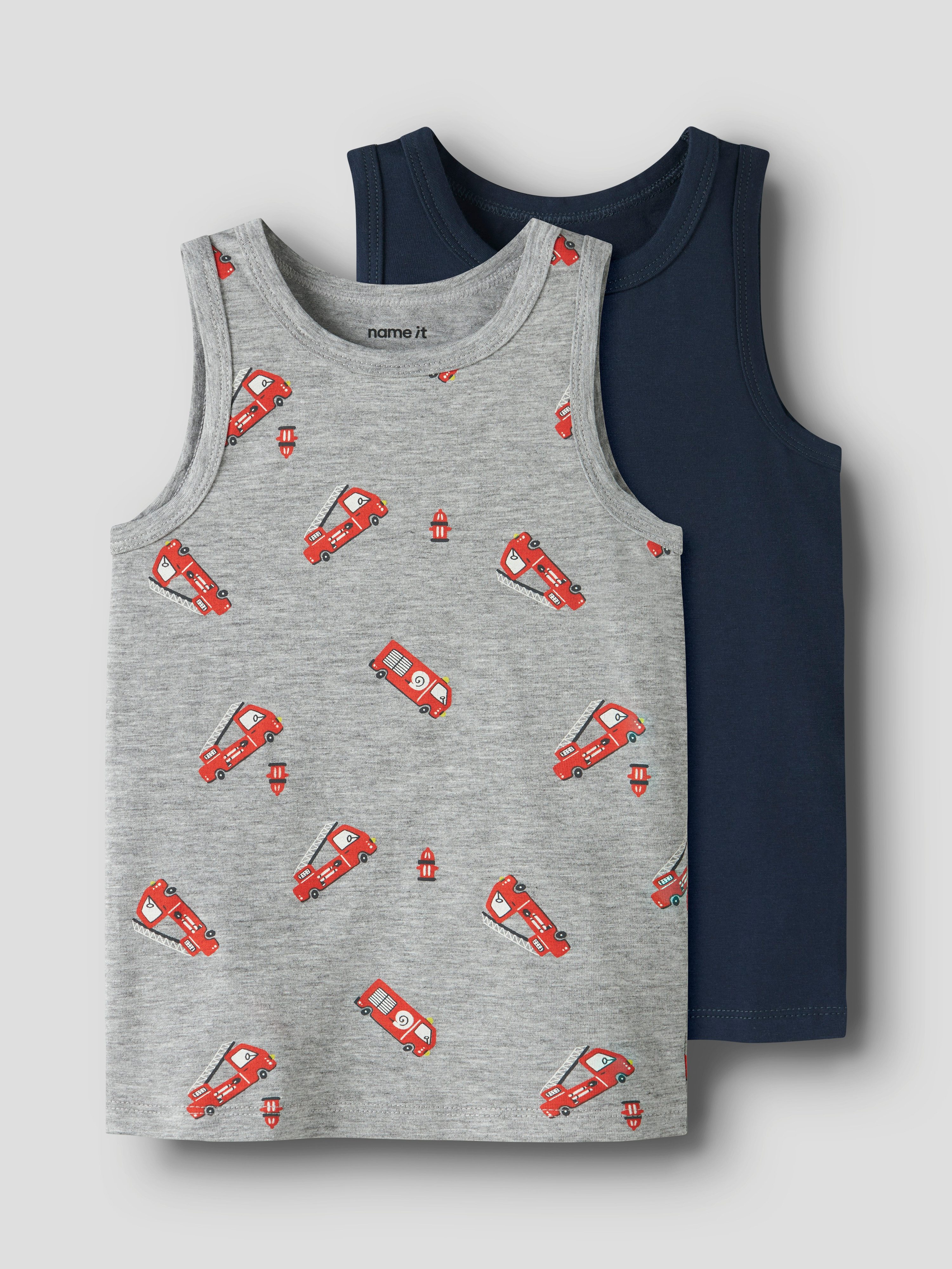 Name It Unterhemd NMMTANK TOP 2P GREY FIRETRUCK NOOS (Packung, 2-St)