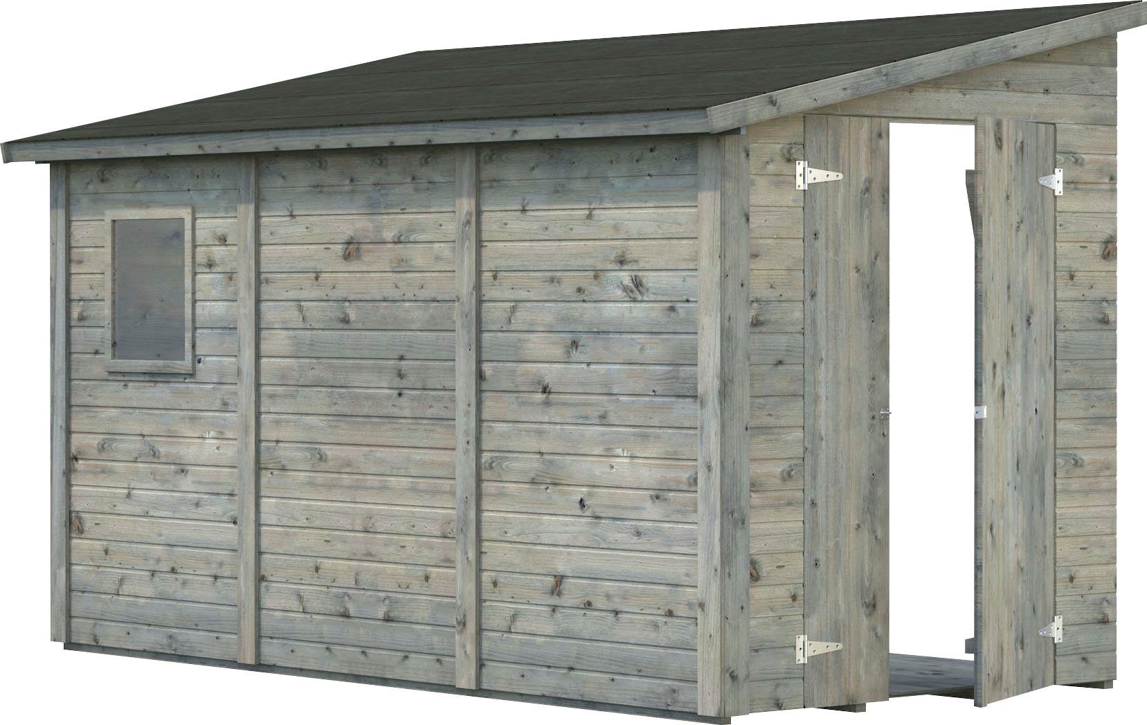 Palmako Gerätehaus Mia, BxT: 354x178 cm, grau