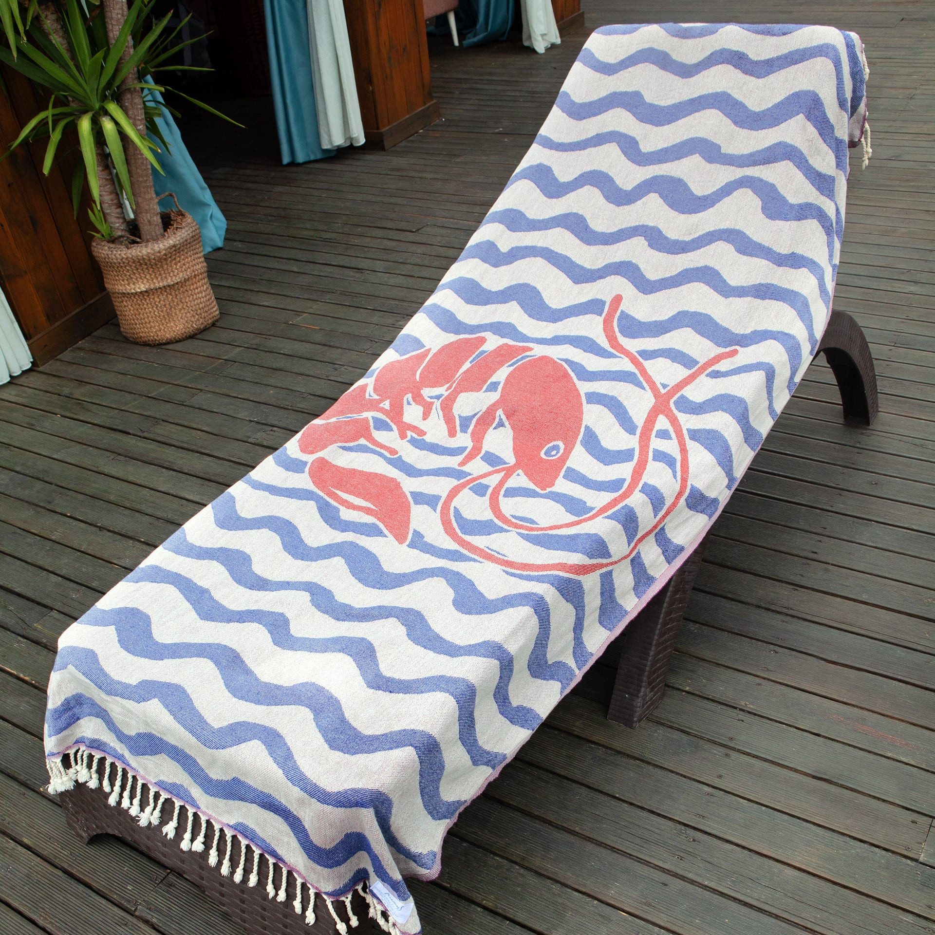 ANEMOSS Strandtücher Anemoss Strandtuch 100x180 cm Baumwolle Hamamtuch Peshtemal, (1-St) – Bild 5 von 5
