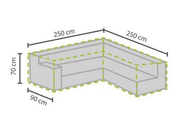 PEREL Gartenmöbel-Schutzhülle (2-St), Abdeckung Lounge-Möbel Wasserfeste Auflagentasche, L-Form 250x250x90cm