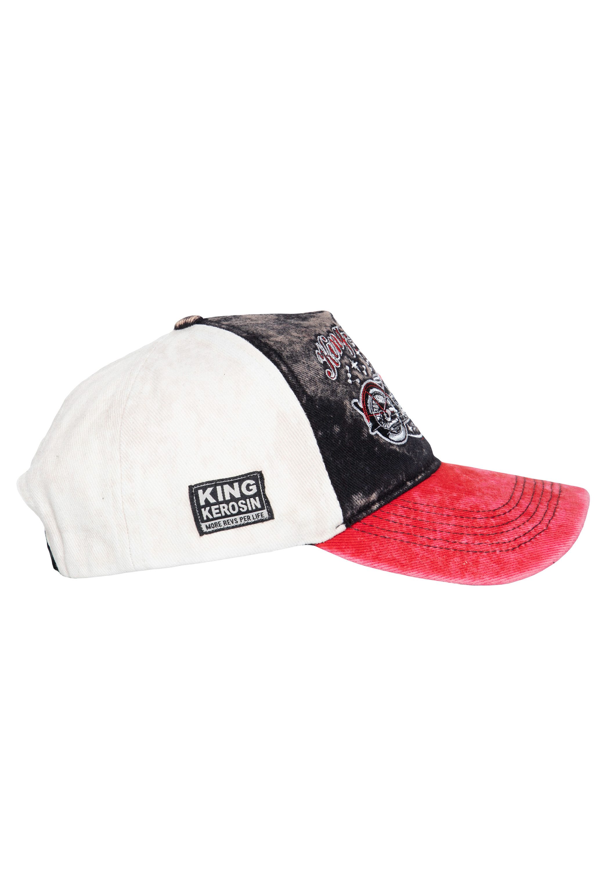 KingKerosin Baseball Cap Bobber (1-St) im Acid-Wash-Look