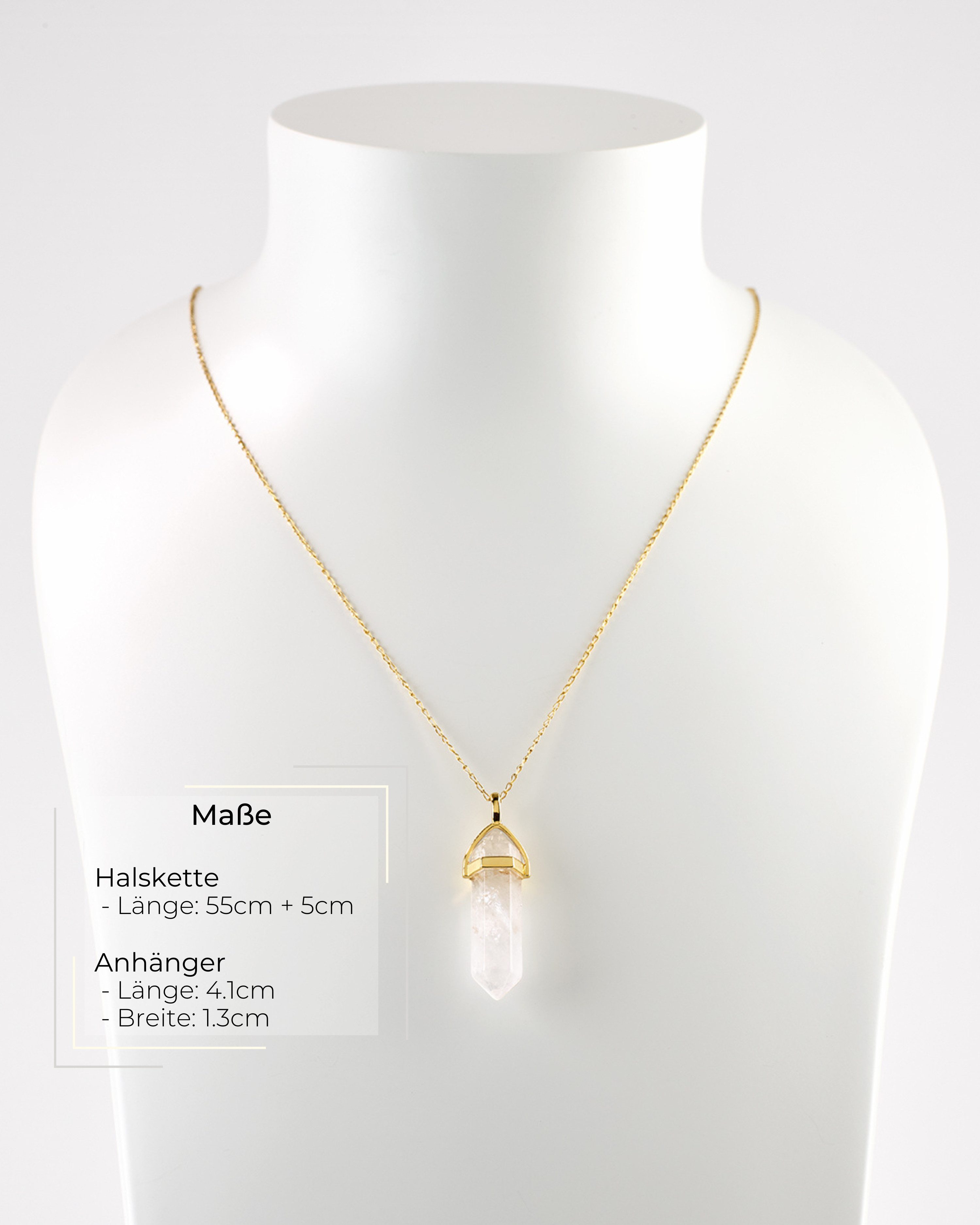 LAVISA Kette mit Anhänger Edelstein Halskette Obelisk gold Naturstein Krist günstig online kaufen