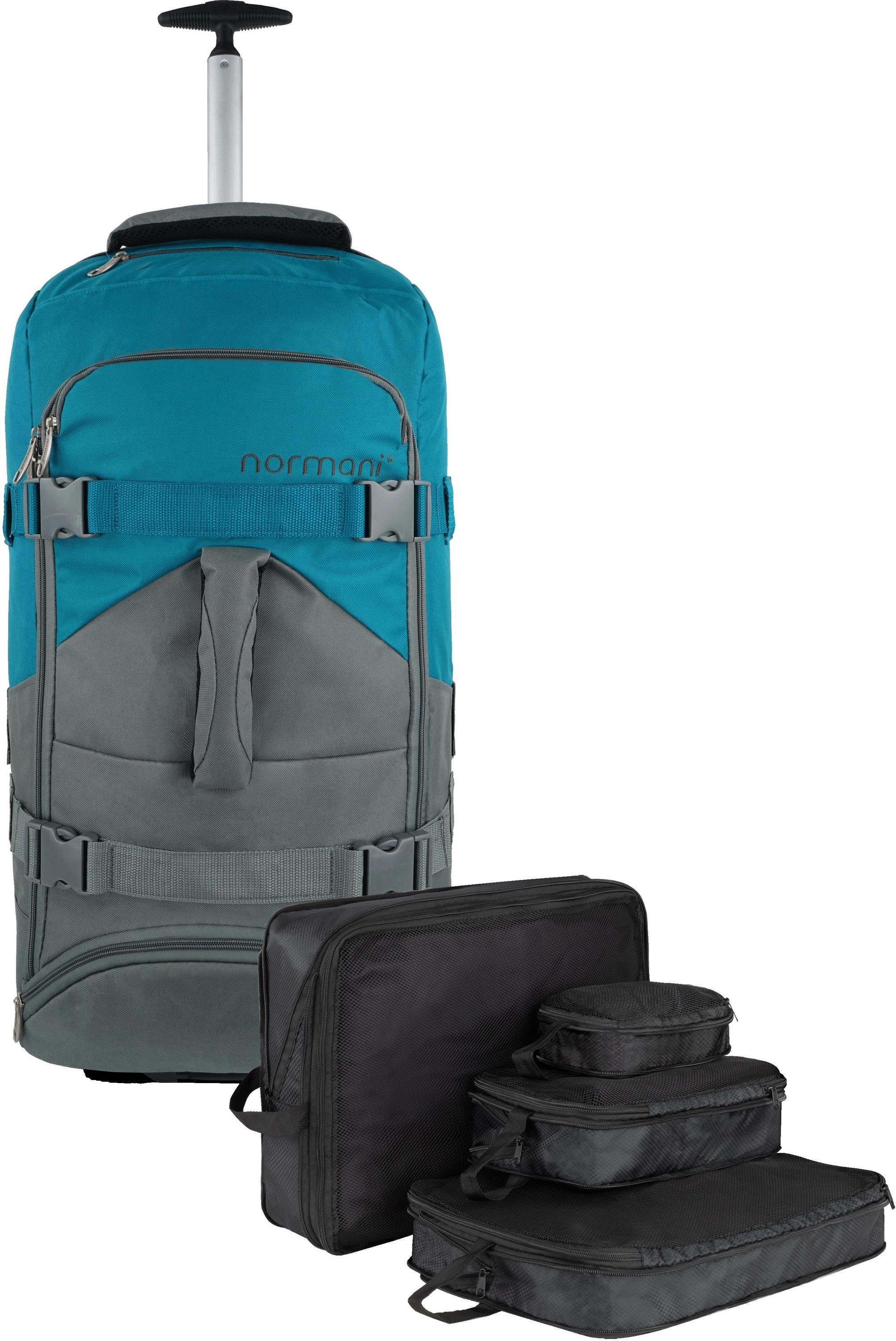 normani Reisetasche Reisetasche 60 L mit 4 Kleidertaschen, Rucksack mit Trolleyfunkion 60 Liter