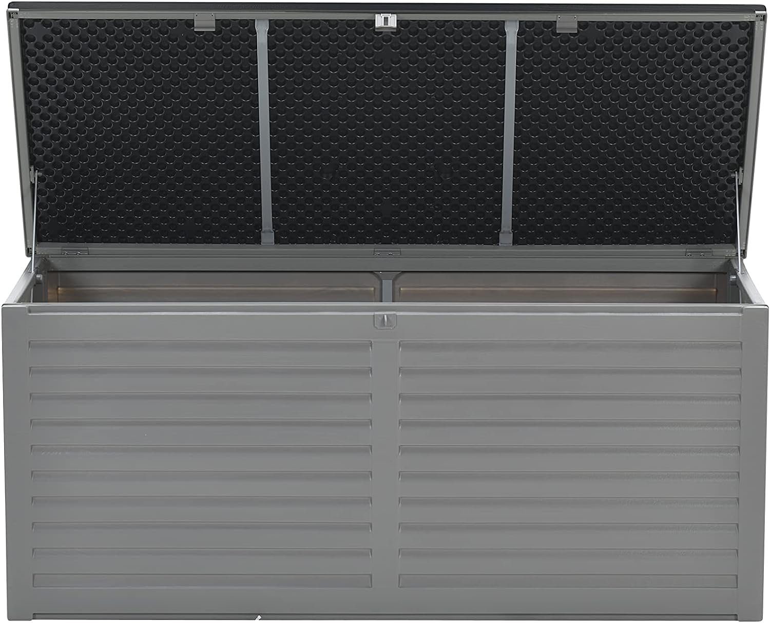 Garden Impressions Auflagenbox Jersey 490 Liter Kissenbox Gartenbox XL Aufbewahrungsbox Garten (490 Liter Kissenbox, 1 Box + Deckel), wasserdicht abschließbar wetterfest