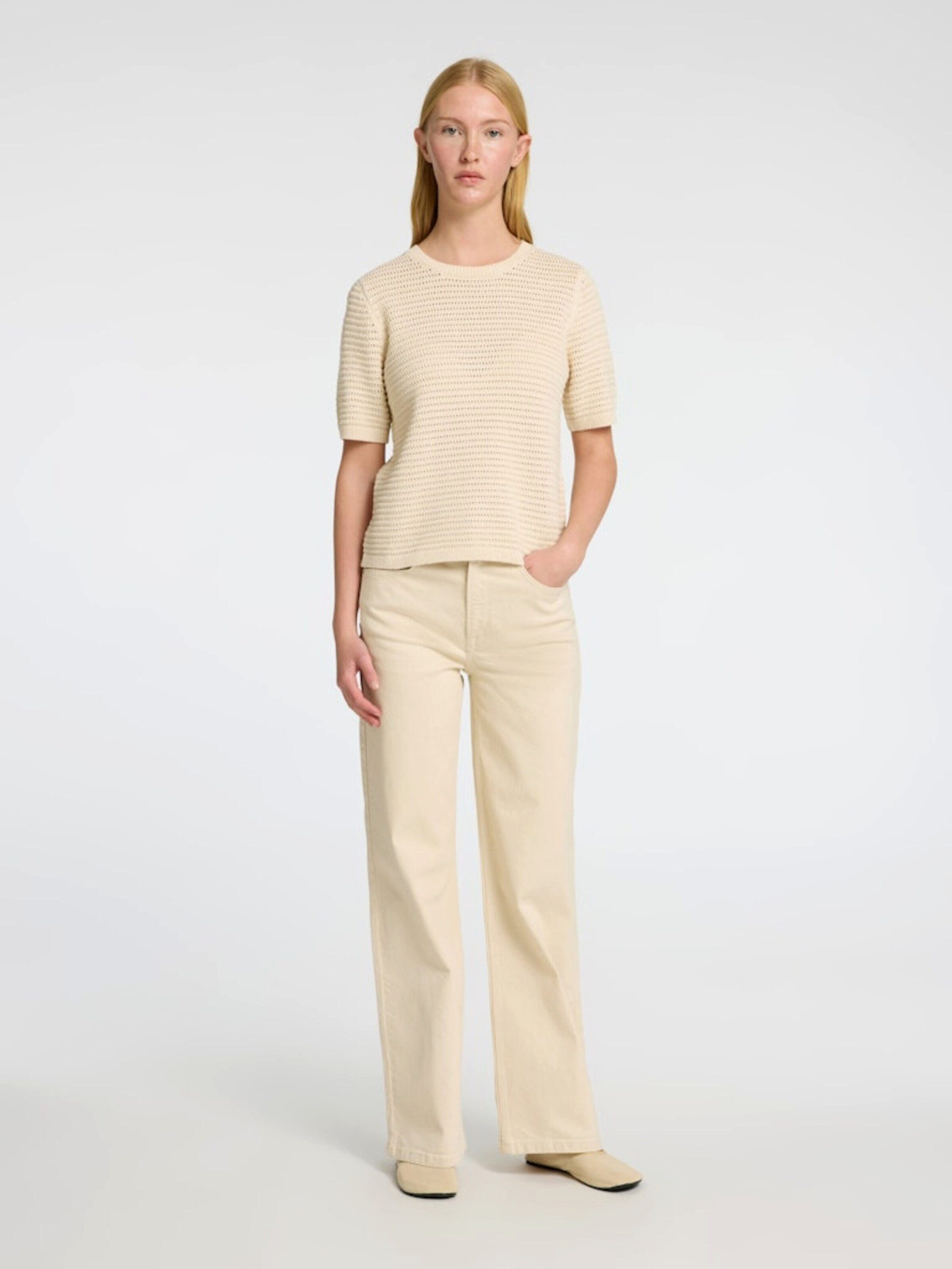 Selected Strickpullover SLFVinna (1-tlg) Lochmuster