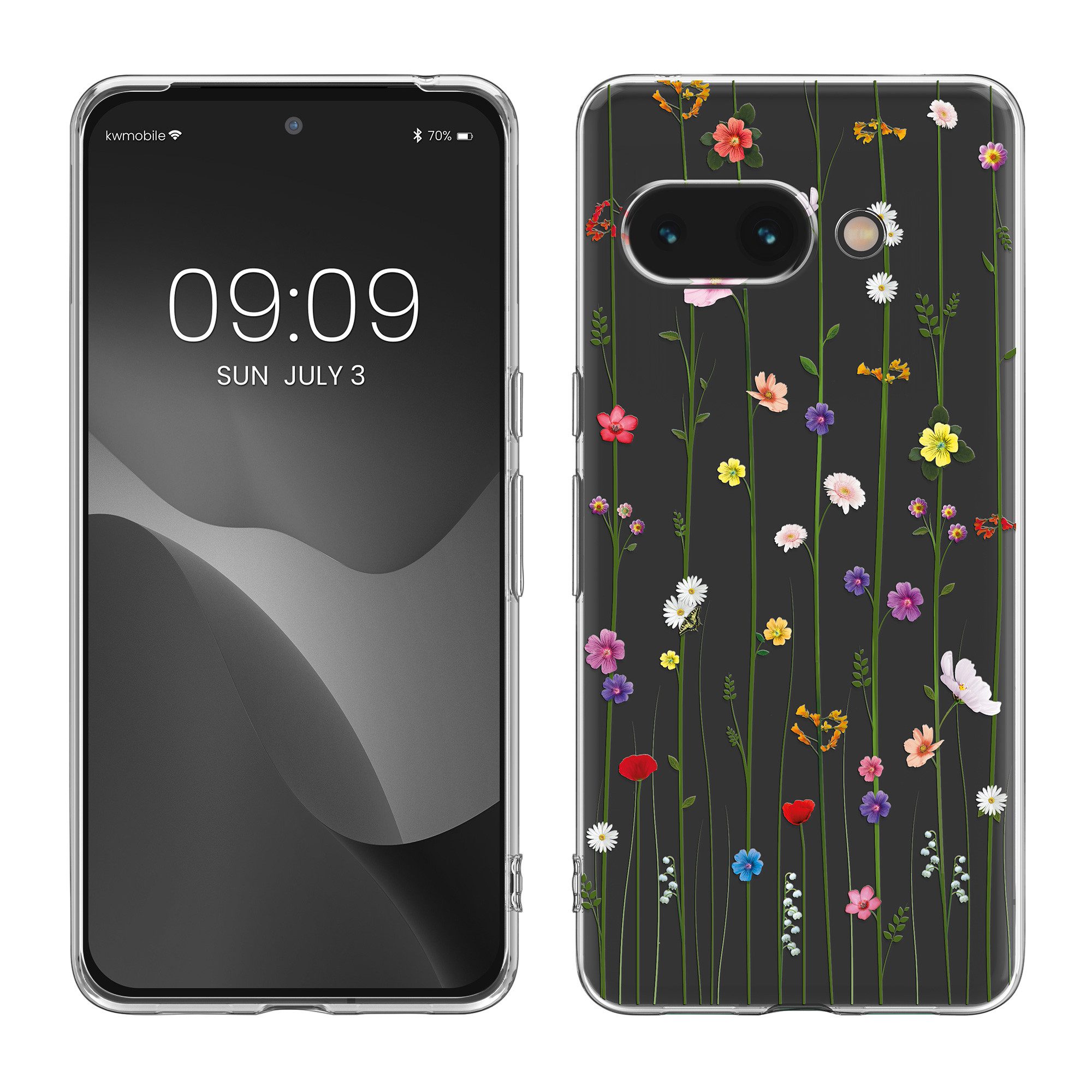 kwmobile Handyhülle Case für Google Pixel 9a, Hülle Silikon transparent - Silikonhülle
