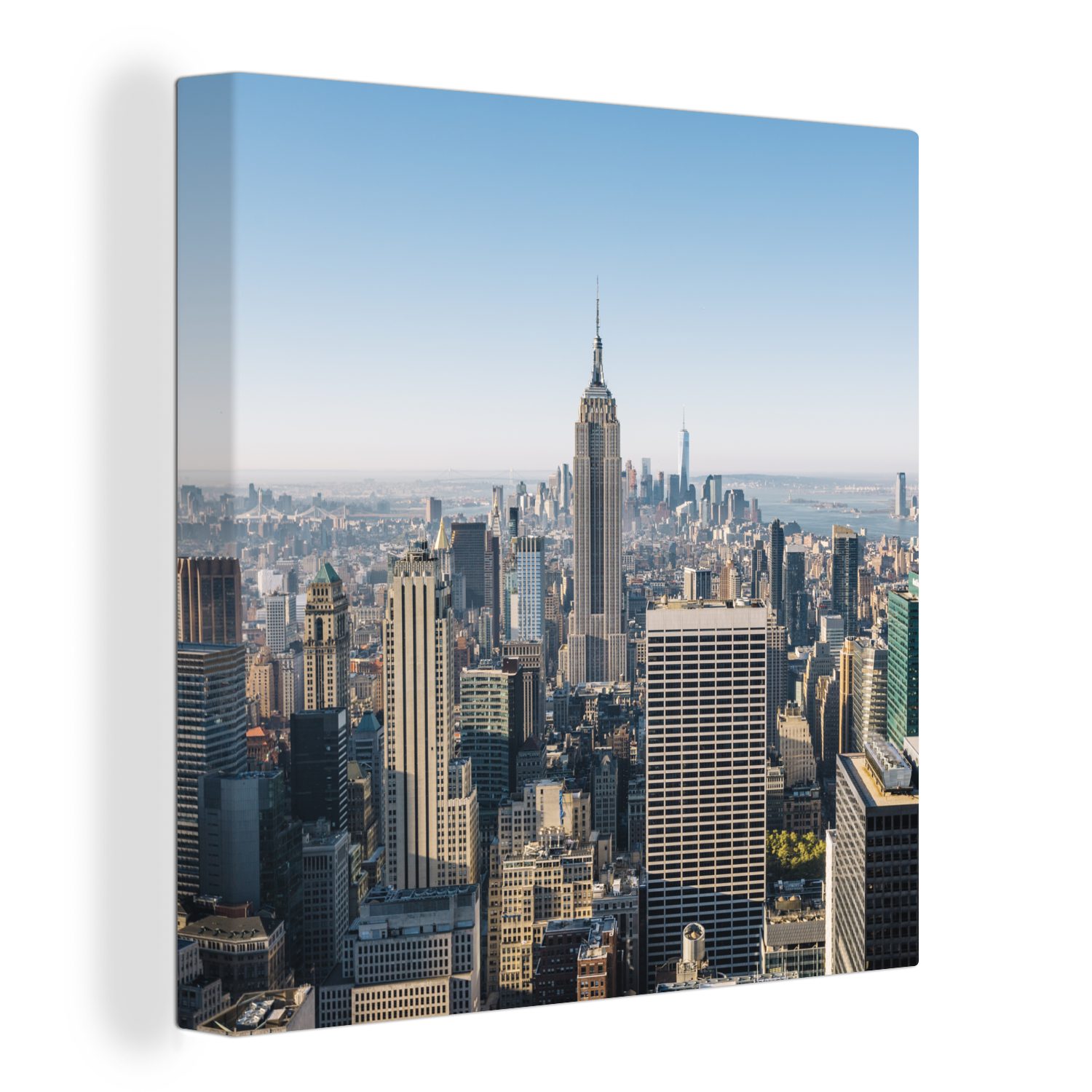 Wohnzimmer das OneMillionCanvasses® (1 Empire Building, Manhattan für und auf State Leinwandbild Leinwand St), Großartige Bilder Aussicht Schlafzimmer