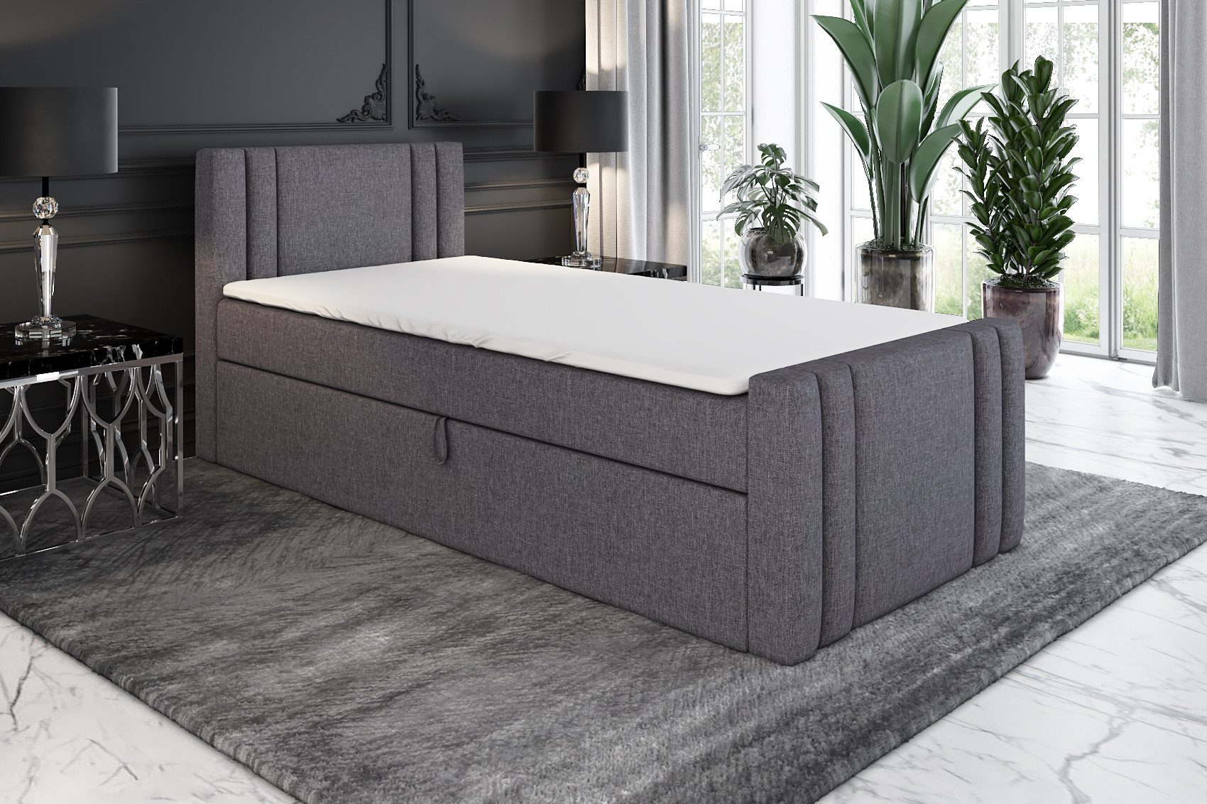 A&J MöbelLand GmbH Boxspringbett Einzelbett KLAUS günstig online kaufen