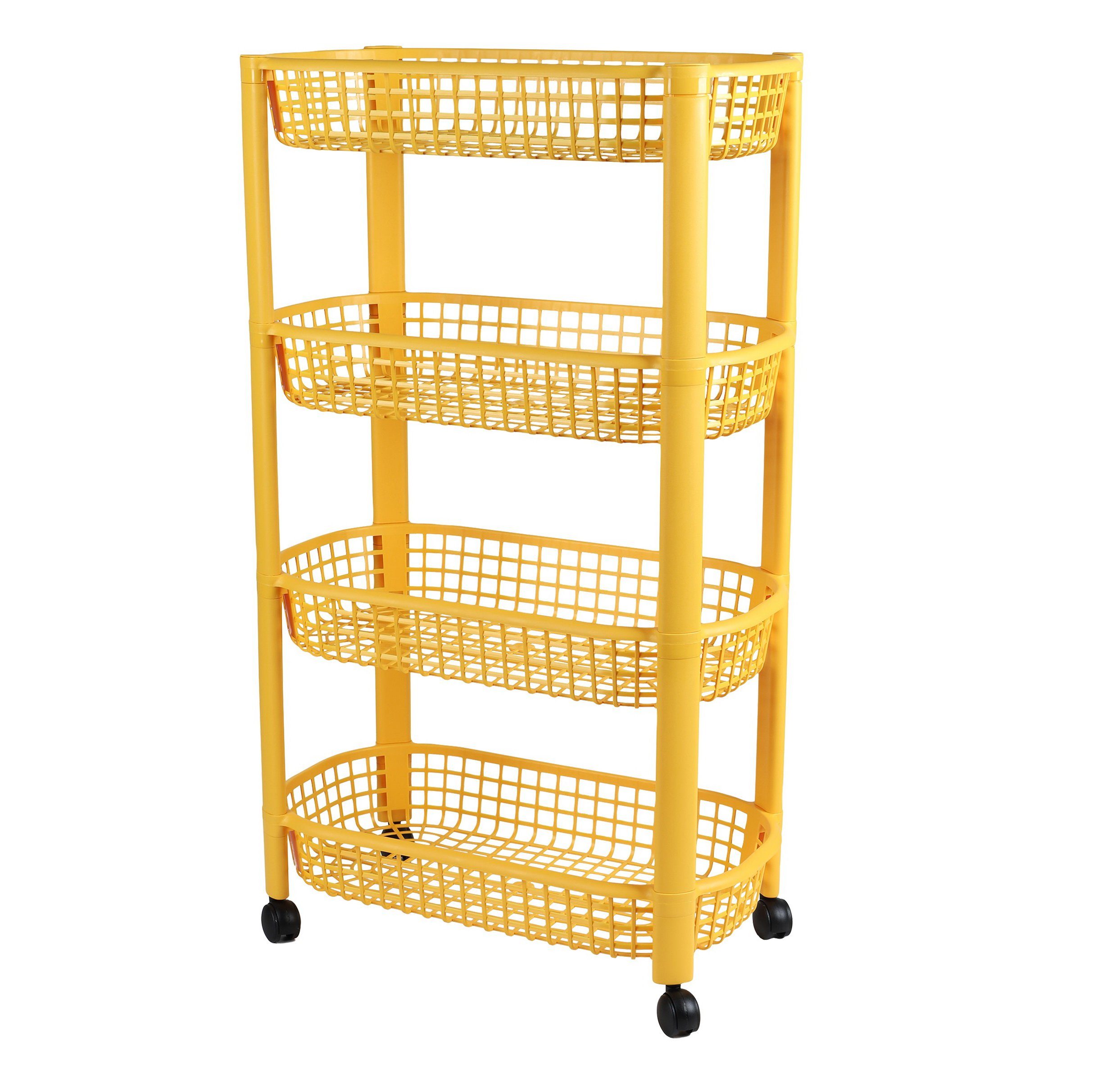 Urban Living Transportwagen 4-Etagen Allzweckwagen Stubenwagen Küchenwagen Rollwagen, H58,8 cm oder H78,8 cm, 4 Lenkrollen