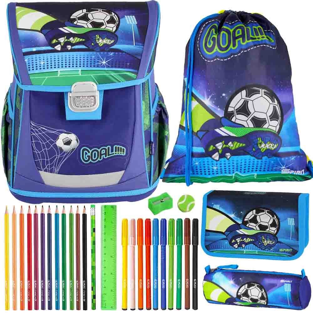 Spirit Schulranzen Set Cool 10-teilig 2026 Jungen blau Fussball