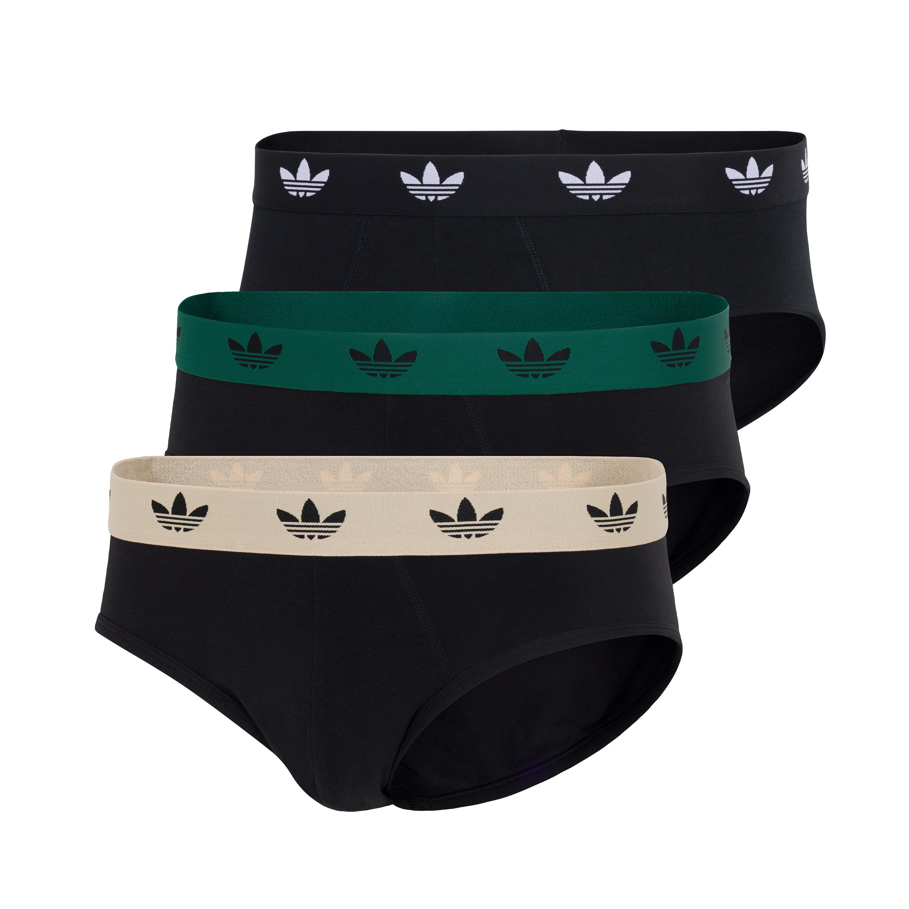 adidas Originals Slip Comfort Flex Cotton (3er Pack) breiter Logo-Bund, elastisch, sportlicher Touch, Baumwollmix