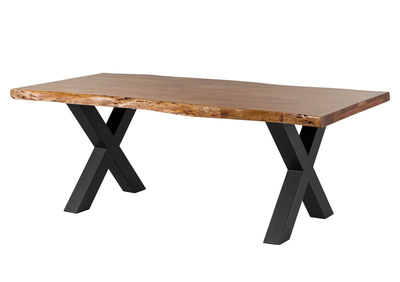 Massivmoebel24 Baumkantentisch FREEFORM (Baumtisch Akazie 200x100 günstig online kaufen