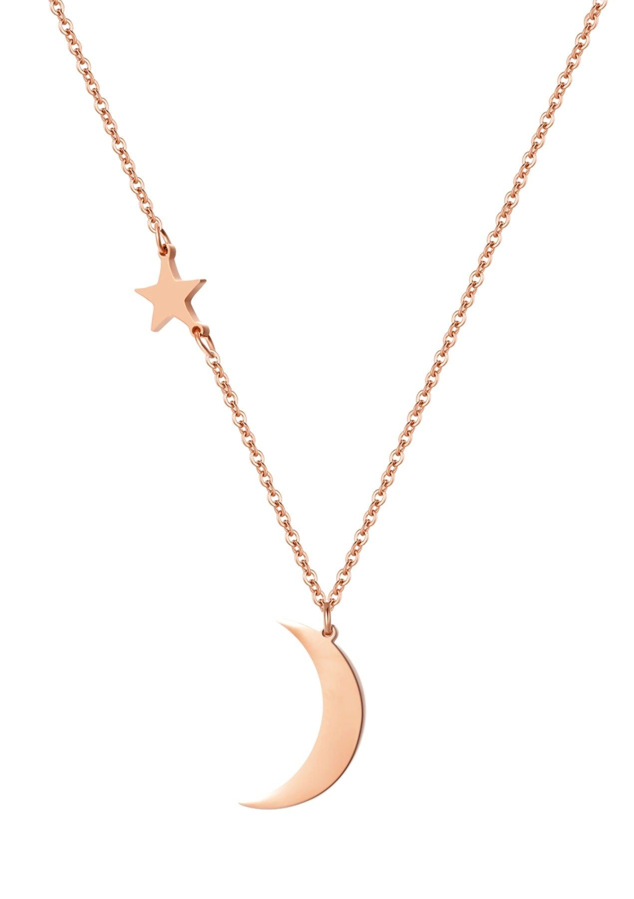 Hey Happiness Edelstahlkette Damen Mond Stern günstig online kaufen