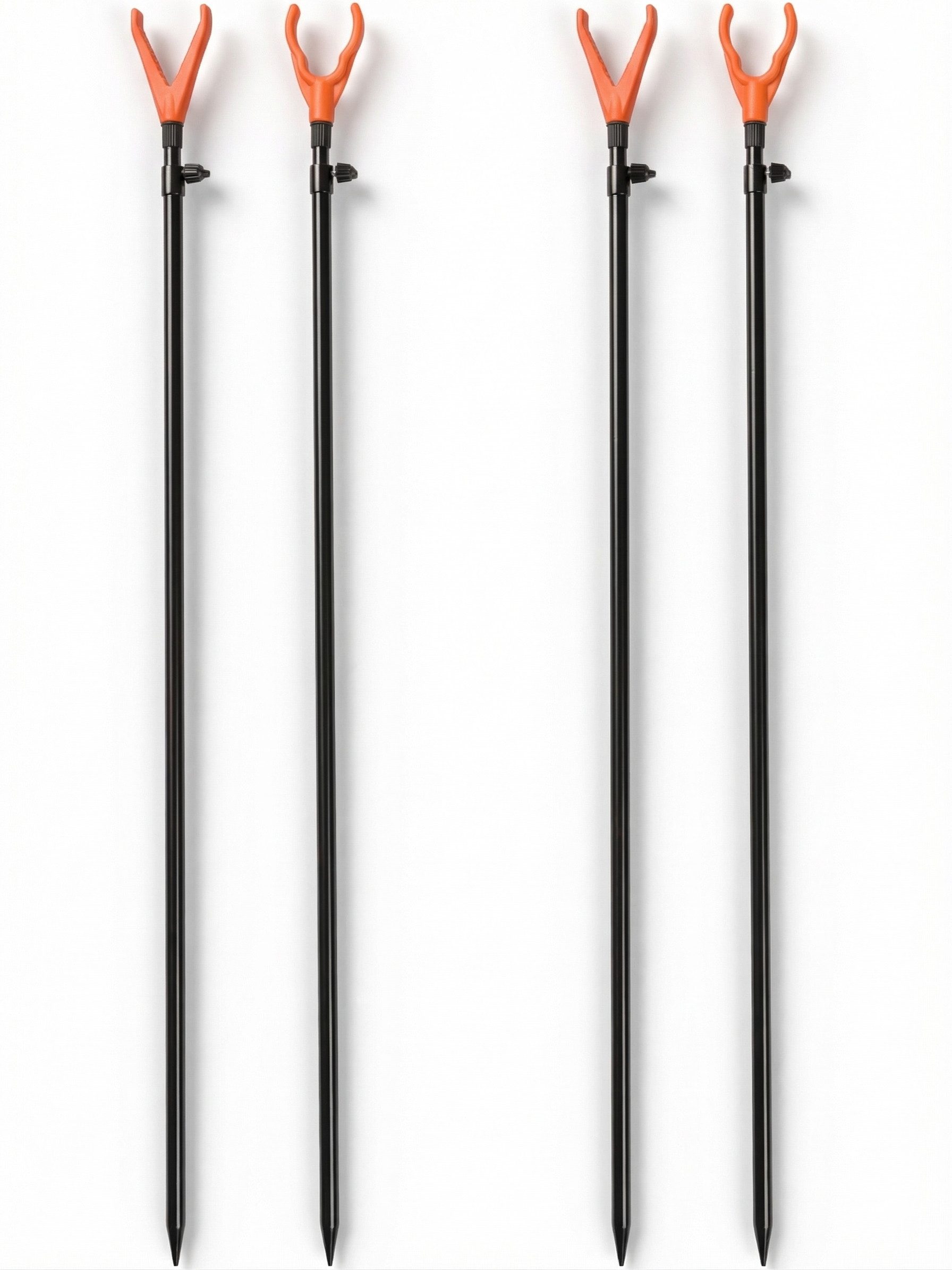 Paradox Fishing Rutenständer Rutenständer 4/8 Stück, (4-tlg., höhenverstellbar, höhenverstellbar 70-110cm, Signalkopf, stabil, Universalgewinde)