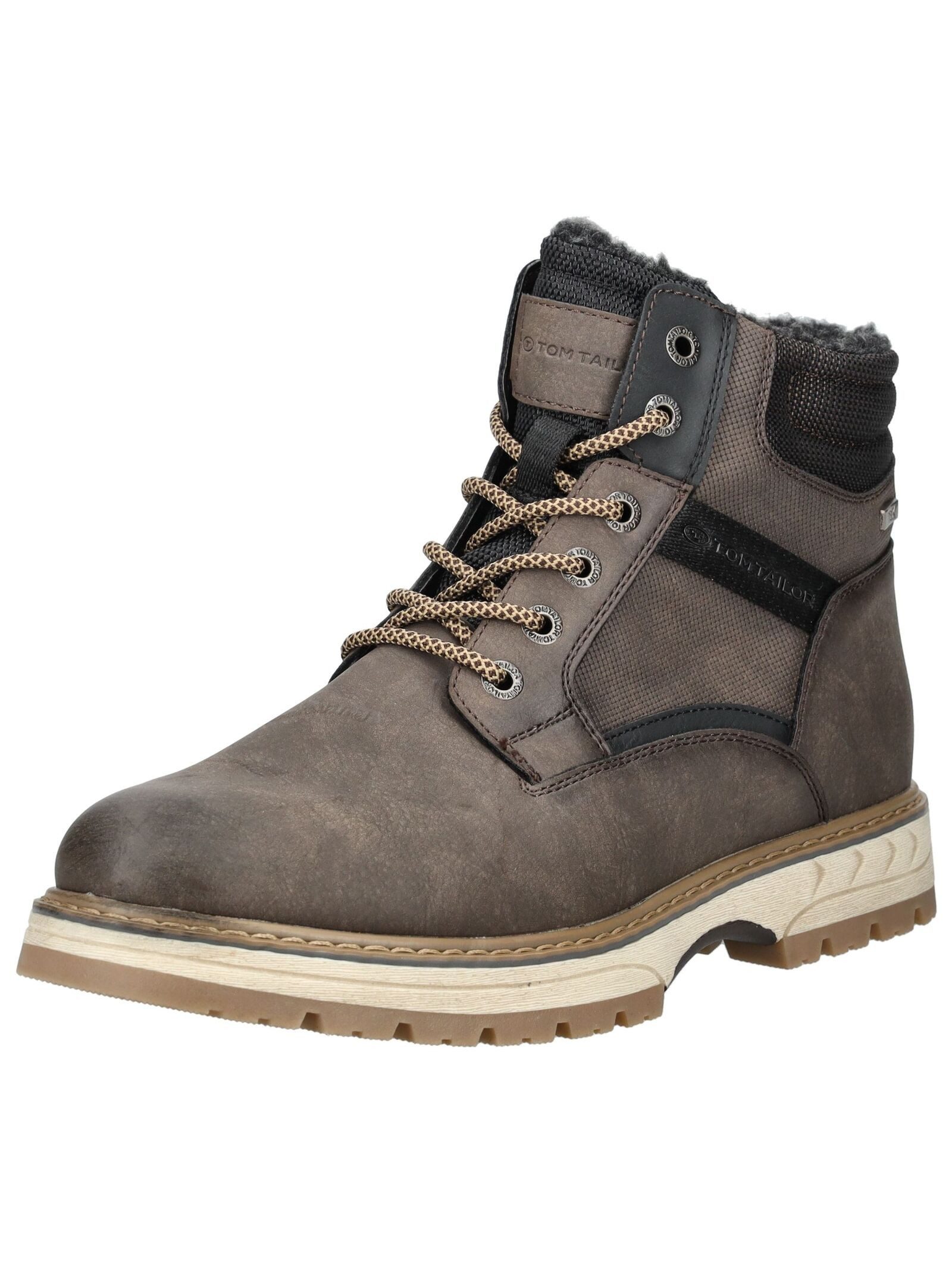 TOM TAILOR Tom Tailor Stiefelette Lederimitat/Textil Schnürstiefelette günstig online kaufen