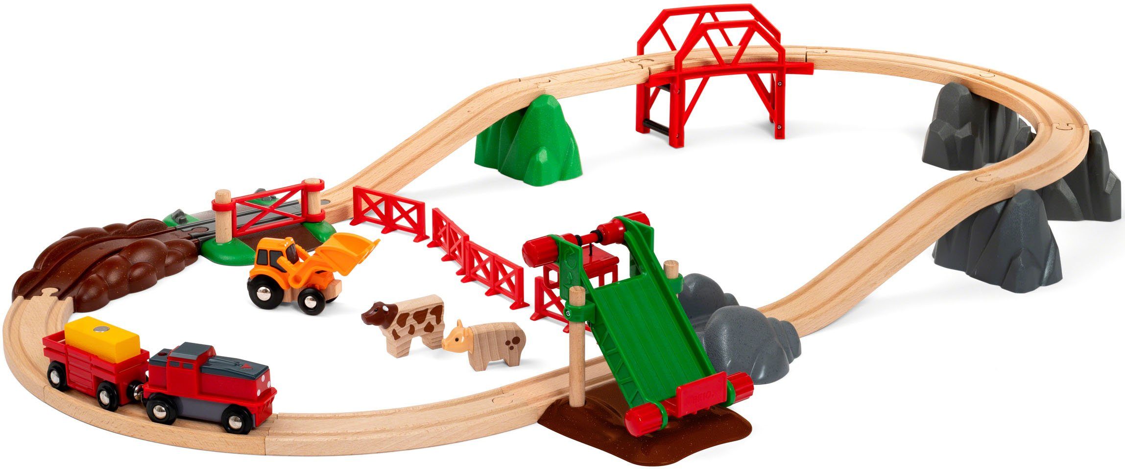 BRIO® Spielzeug-Eisenbahn Großes Bahn Bauernhof-Set, (30-tlg), günstig online kaufen