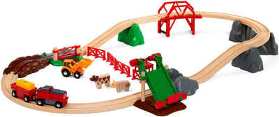 BRIO® Spielzeug-Eisenbahn Großes Bahn Bauernhof-Set, (30-tlg), FSC® - schützt Wald - weltweit