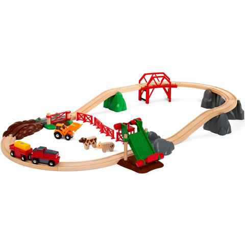 BRIO® Spielzeug-Eisenbahn Großes Bahn Bauernhof-Set, (30-tlg), FSC® - schützt Wald - weltweit