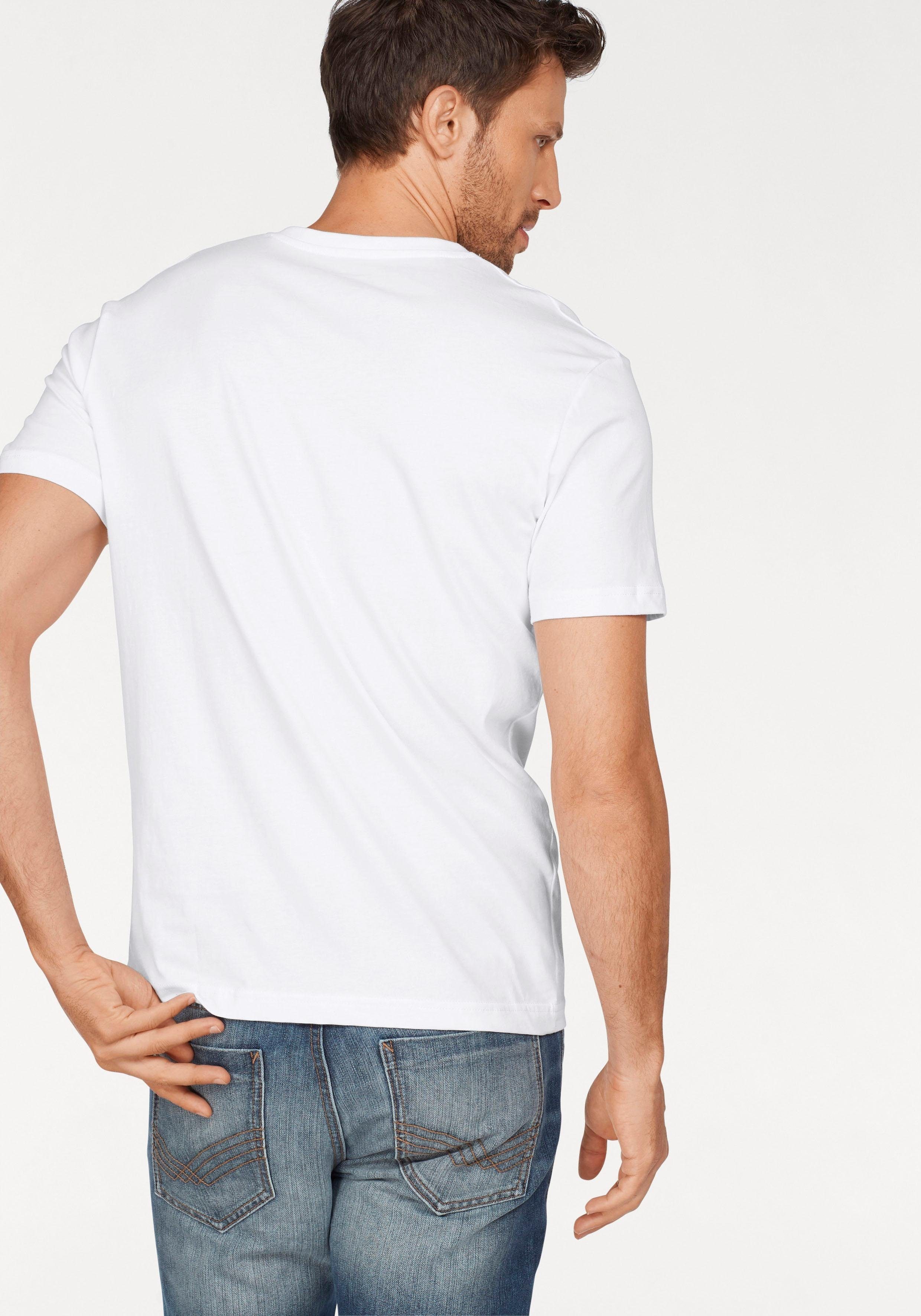 TOM TAILOR T-Shirt (2er-Pack) weiß mit V-Ausschnitt