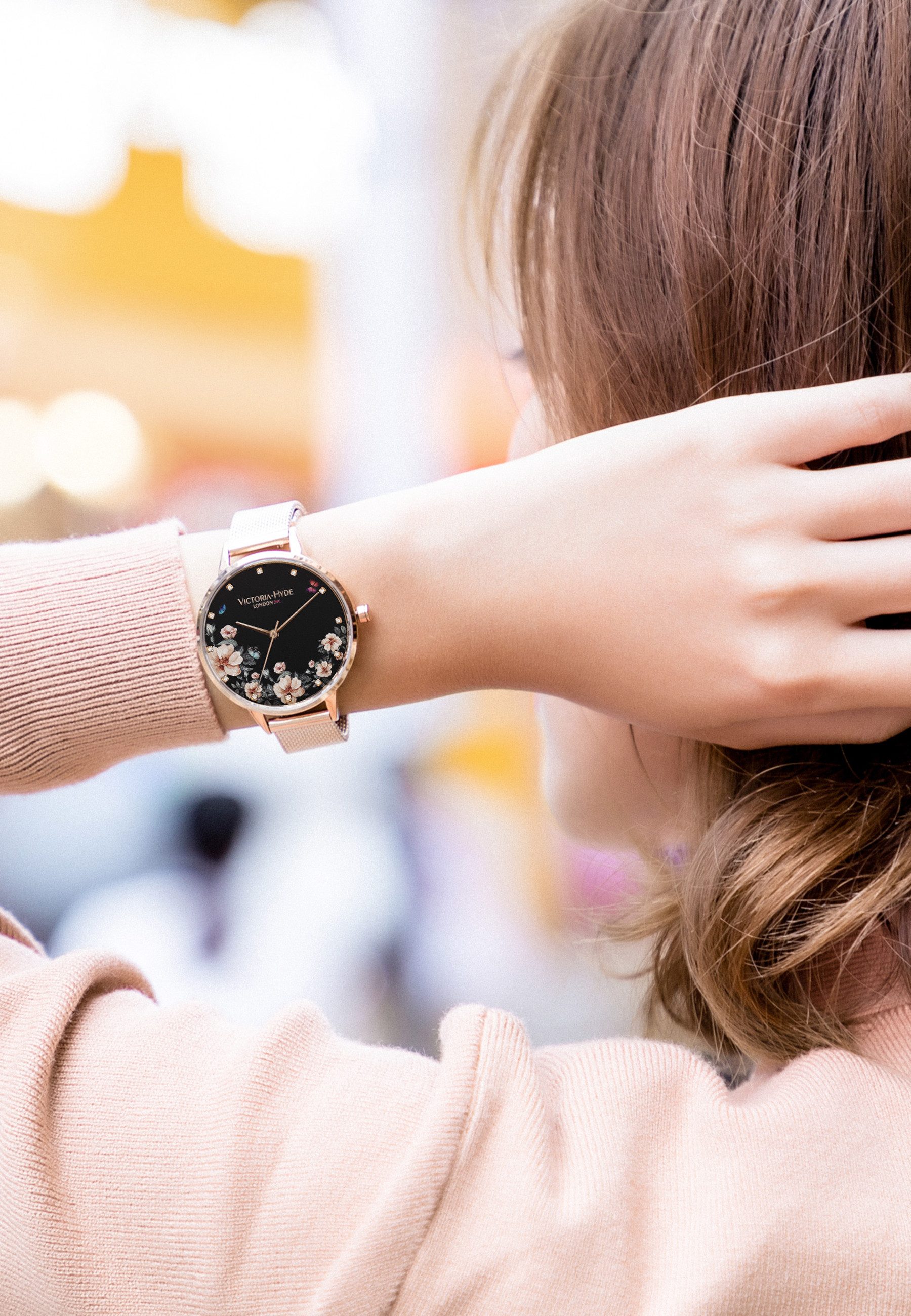 Victoria Hyde Quarzuhr Victoria Hyde Green Park Damen Basic Blumenmuster Me günstig online kaufen