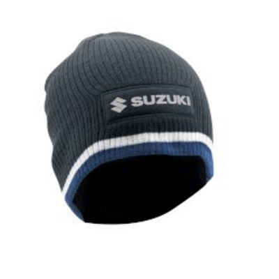SUZUKI Strickmütze Suzuki Mütze grau blau