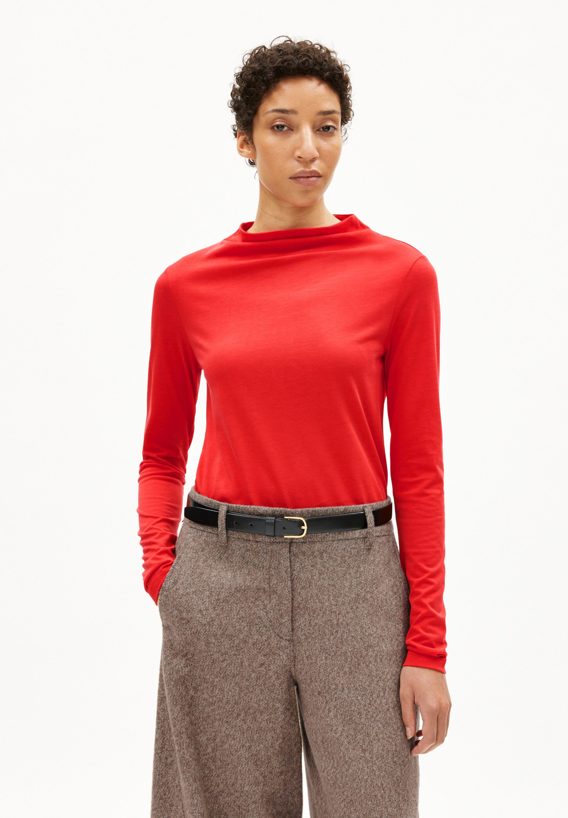 Armedangels Longsleeve CALUNAA Longsleeve aus Bio-Woll Mix Slim Fit