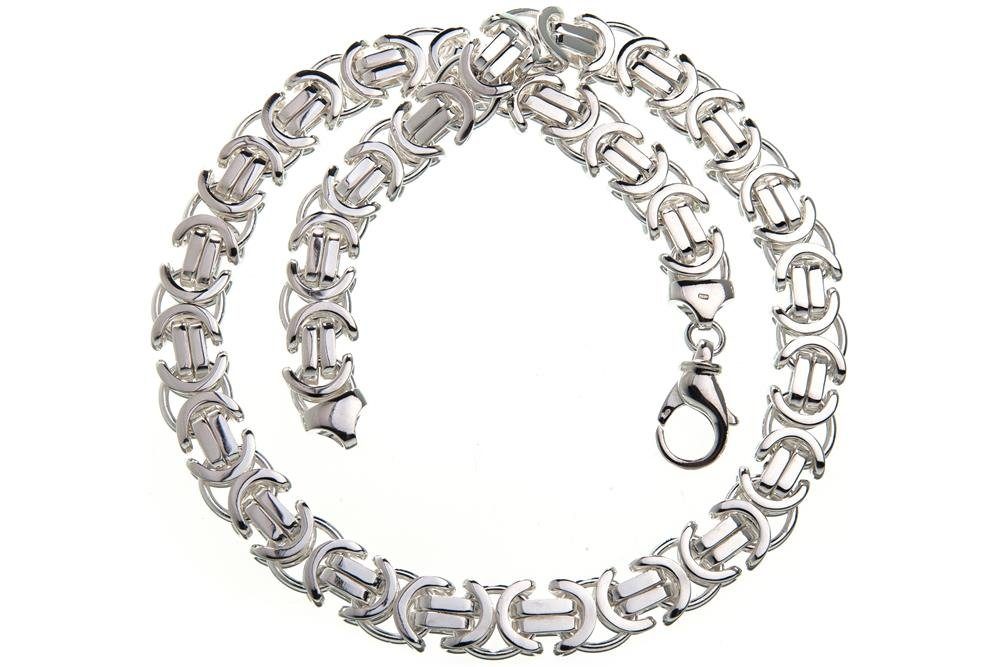 Silberkettenstore Silberkette Königskette, flach 14mm 925 - wählbar Länge von Silber, 45-100cm