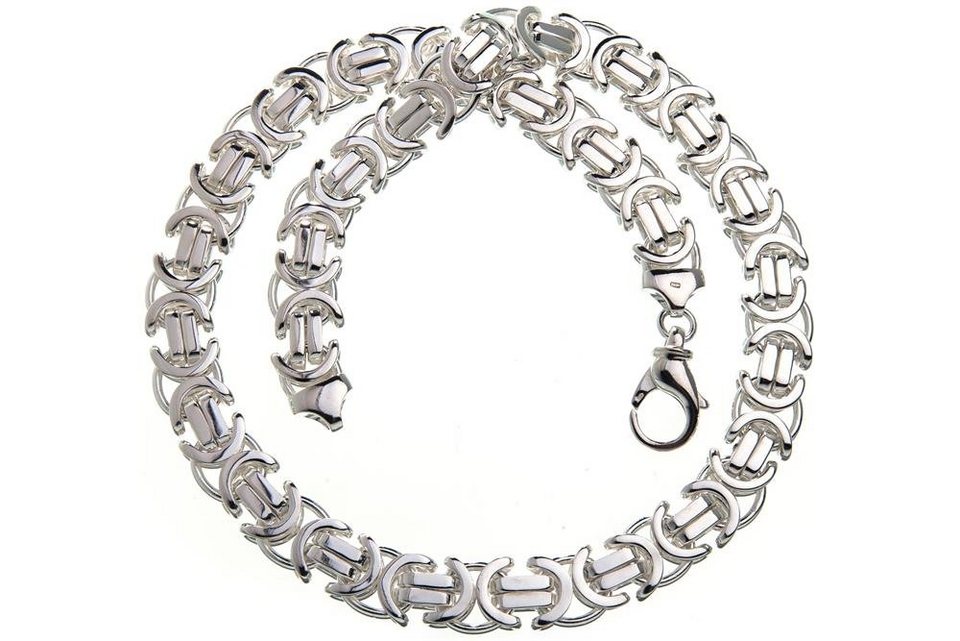 Silberkettenstore Silberkette Königskette, flach 14mm - 925 Silber, Länge  wählbar von 45-100cm