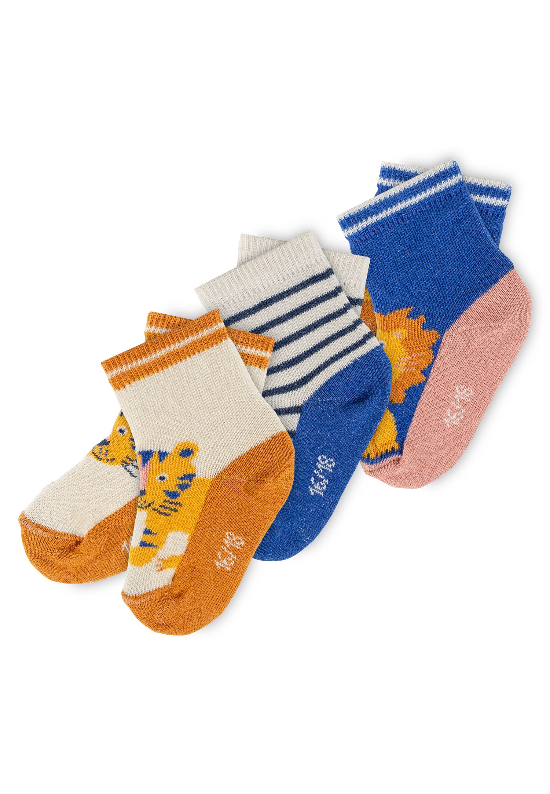 Sigikid Socken Tiger & Löwe für Babys Jungen (1-Paar)