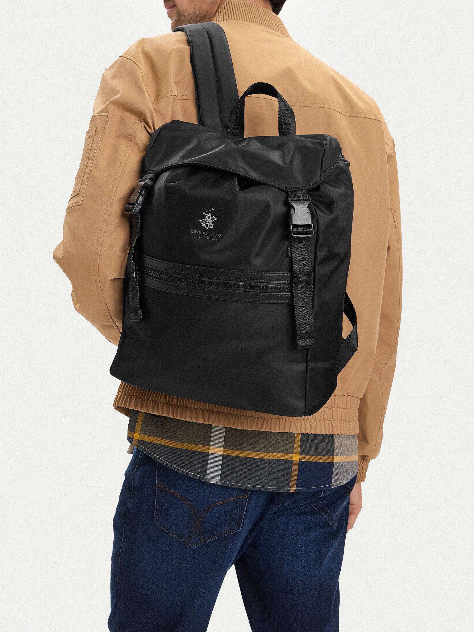 BEVERLY HILLS POLO CLUB Freizeitrucksack Beverly Hills Polo Club Unisex Rucksack Schwarz C-BHPC-B-006-08