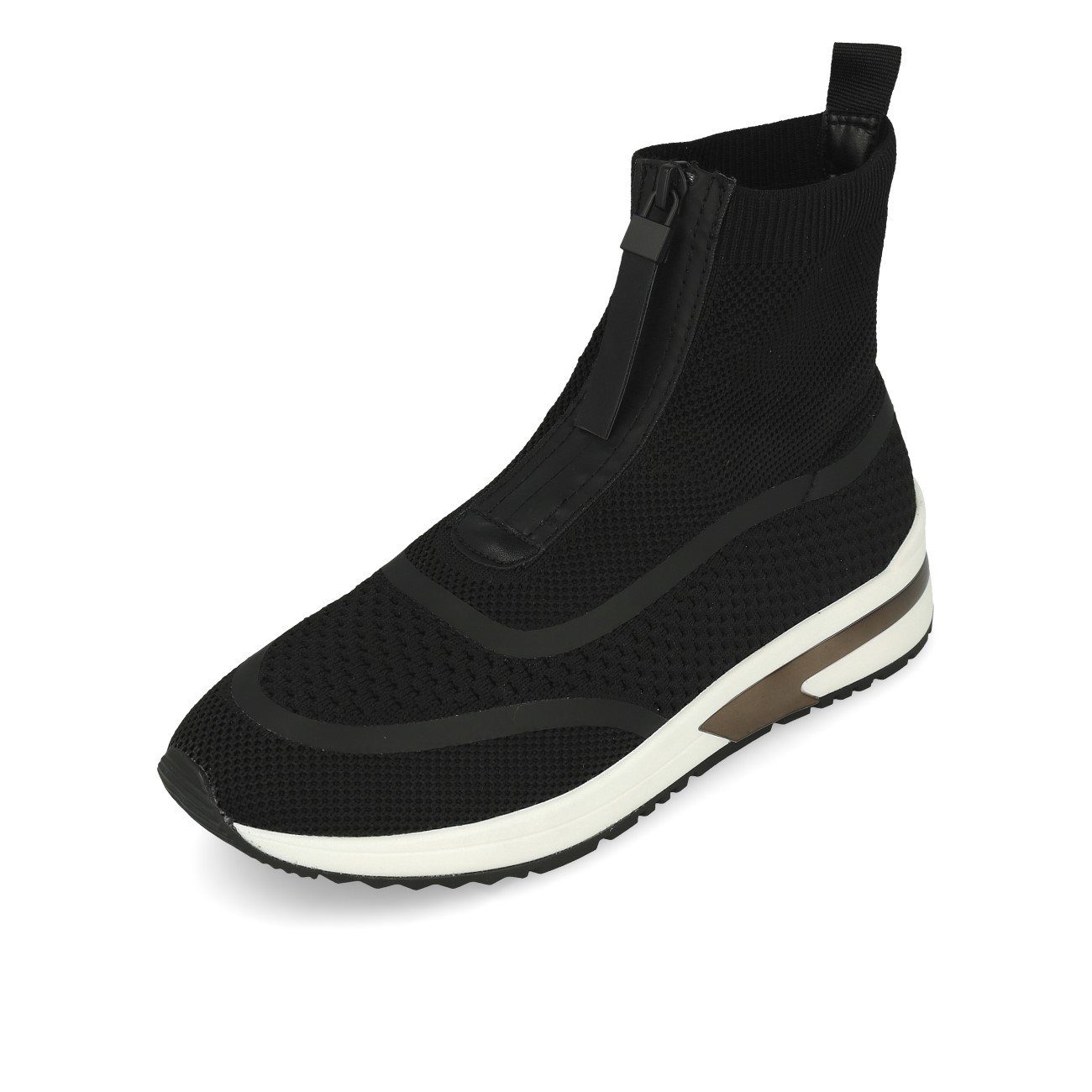 La Strada La Strada 2003169 Migh High Knitted Damen Sneaker Black Knitted Rubber Sneaker