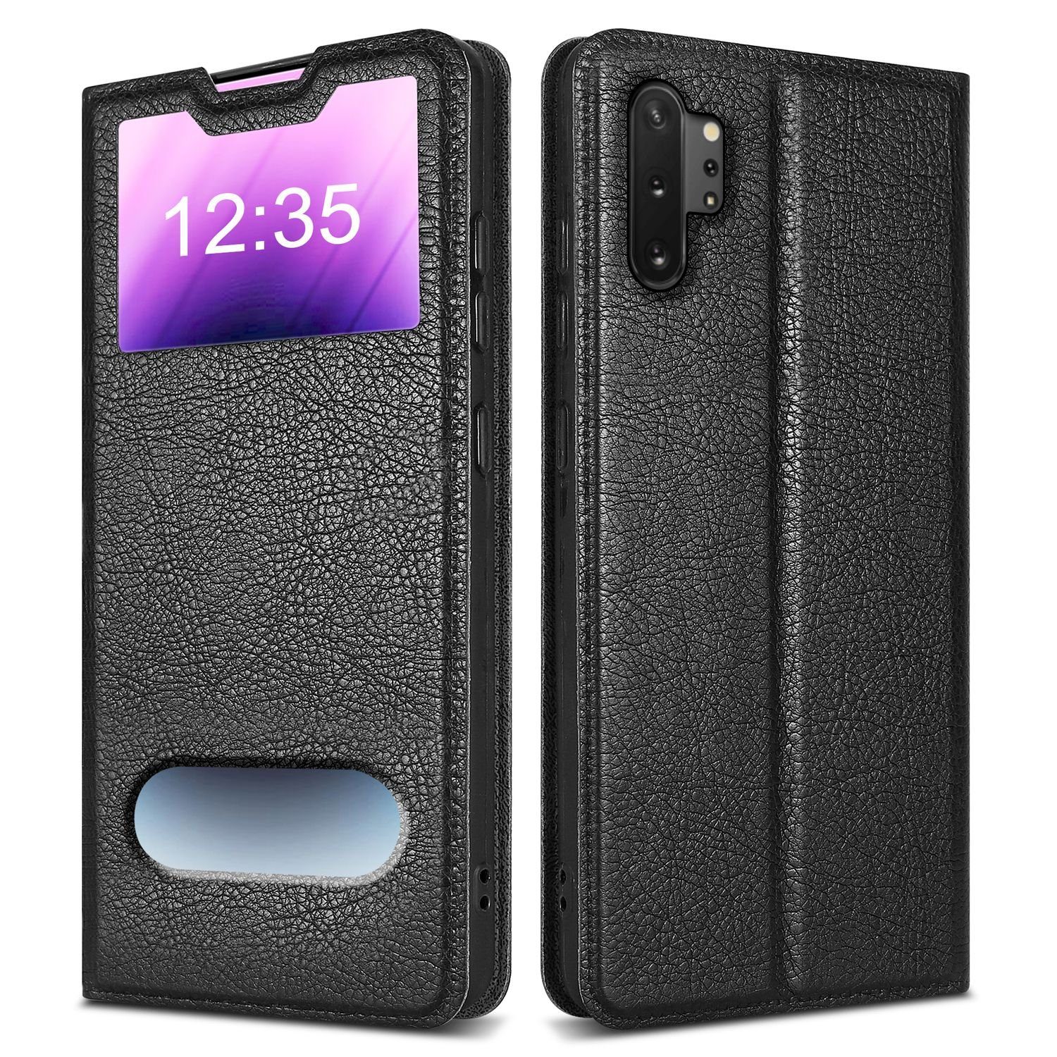 Cadorabo Handyhülle für Samsung Galaxy NOTE 10 PLUS Hülle Samsung Galaxy NOTE 10 PLUS, Klappbare Handy Schutzhülle - Hülle - mit Standfunktion und Kartenfach