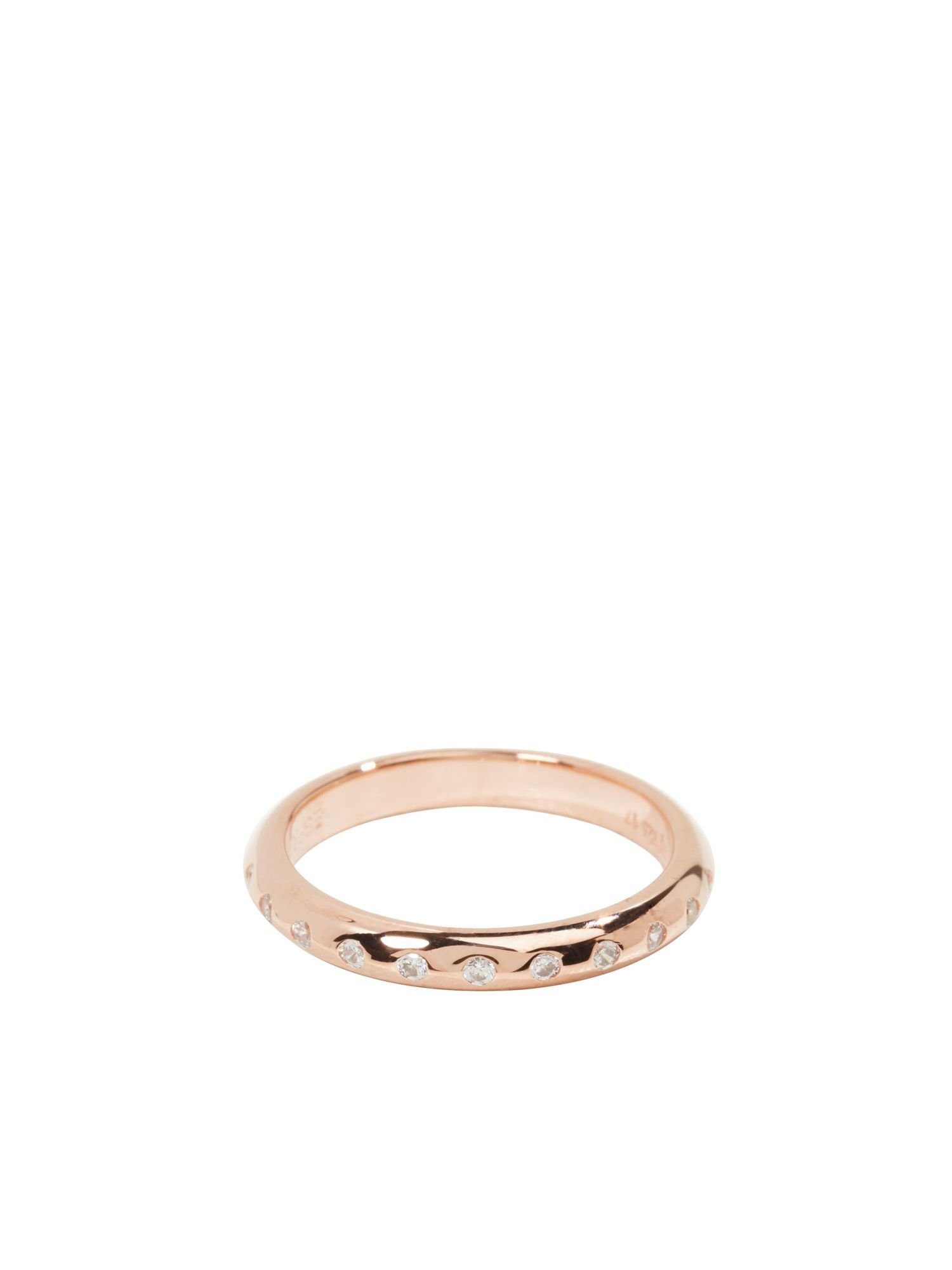 Esprit Silberring Roségold-Ring mit Zirkonia, aus Sterling Silber