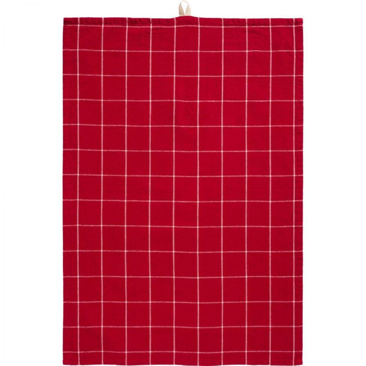 Ib Laursen Geschirrtuch Ib Laursen Geschirrtuch Silja Karos Rot (50x70cm)