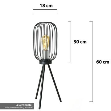 Amare home Stehlampe Stehleuchte Dreibein Metall Stehlampe, Siehe Artikelbeschreibung, ohne Leuchtmittel