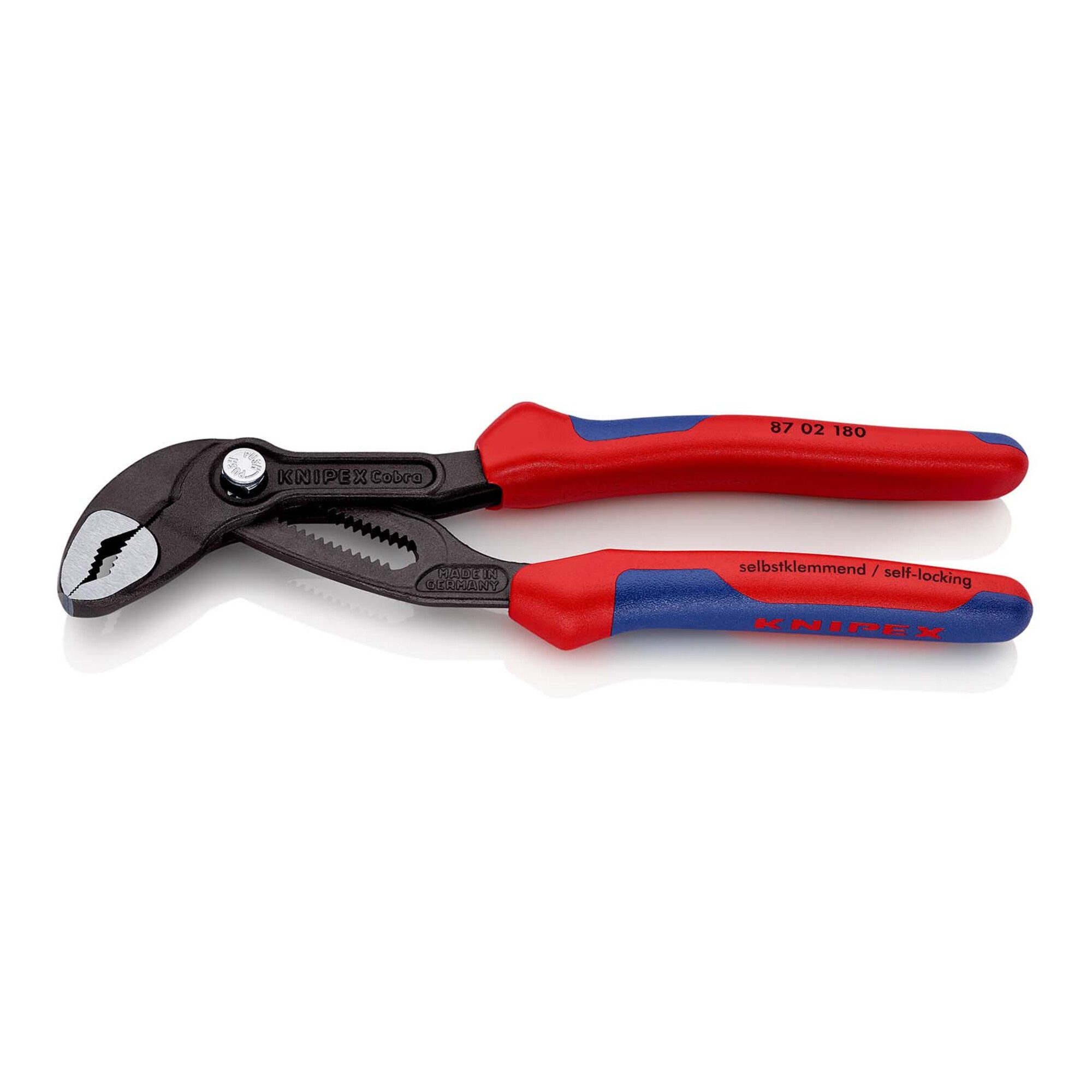 Knipex Wasserpumpenzange KNIPEX 87 02 180 Cobra® Hightech-Wasserpumpenzange mit Mehrkomponenten