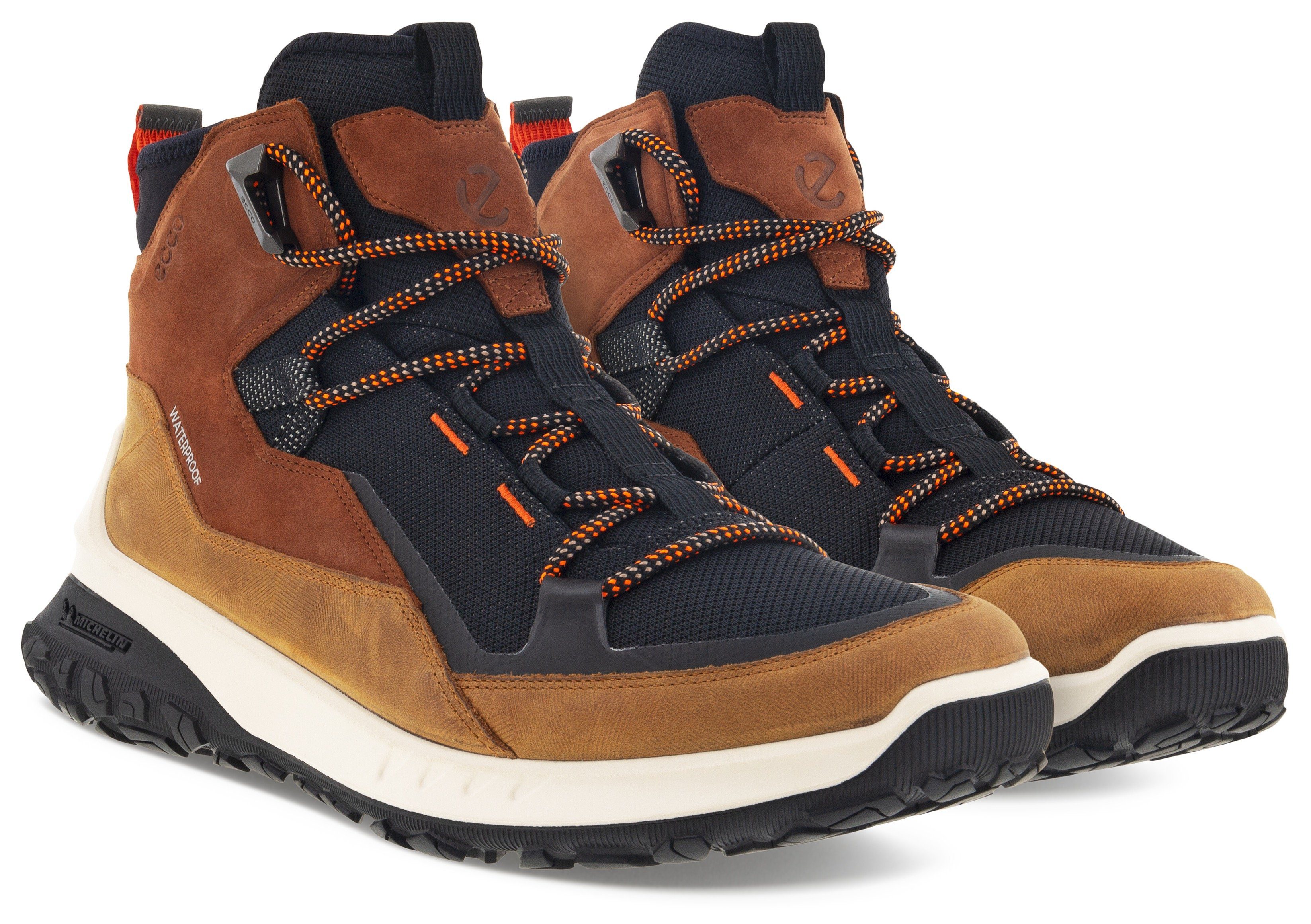 Ecco ULT-TRN M Schnürboots waterproof cognac-schwarz