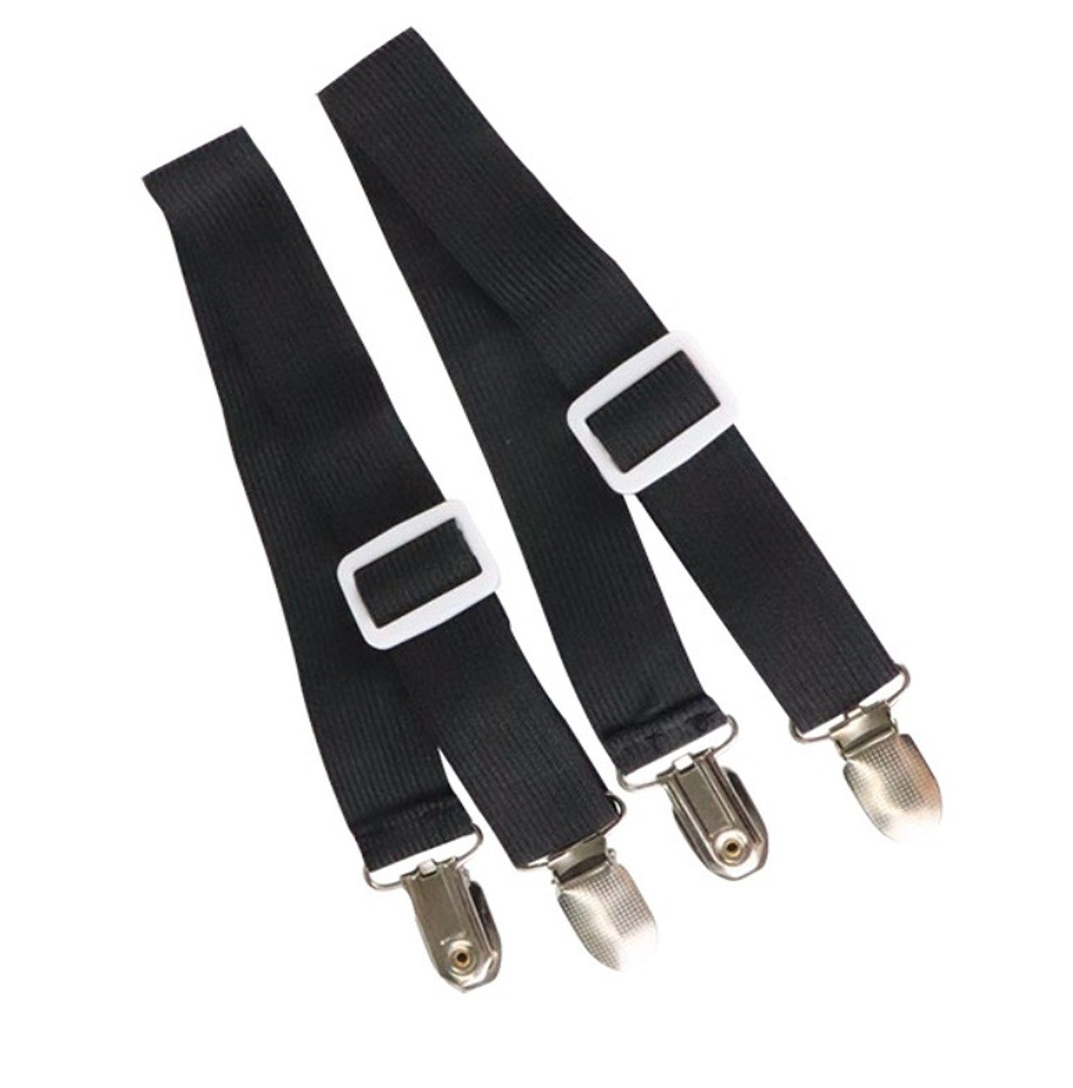 BAYLI Spannbettlaken Verstellbare Bettlakenspanner [2er Set], Betttuchspanner mit Metallcl