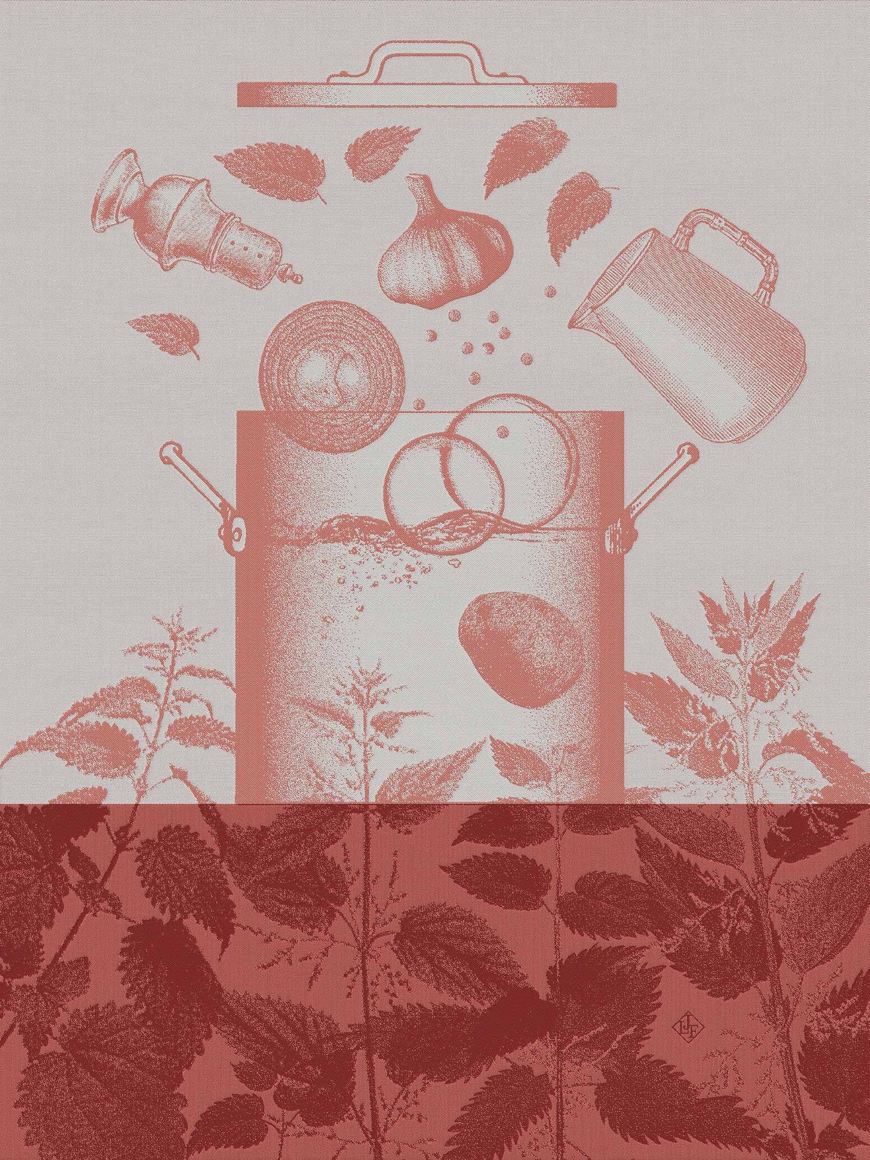 Le Jacquard Francais Geschirrtuch Geschirrtuch Veloutés D'Orties Vitamine 60x80 cm, (1-tlg., 1 x Geschirrtuch), jacquard-gewebt