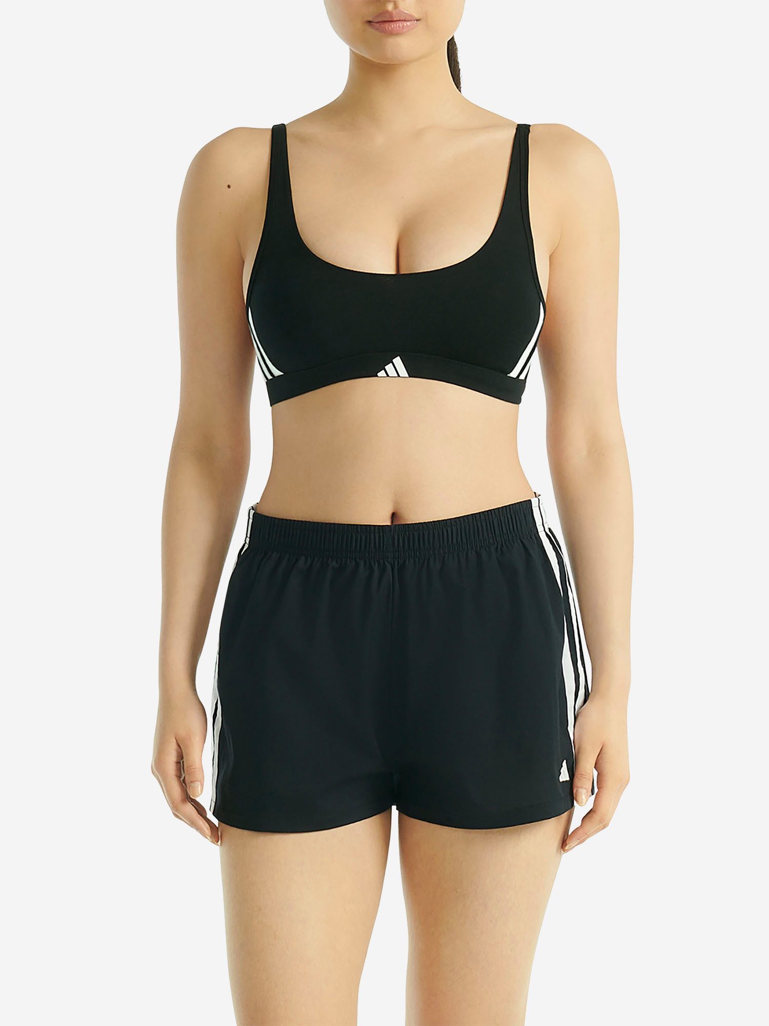 Bralette Sport Active Essentials Cotton 3 Stripes