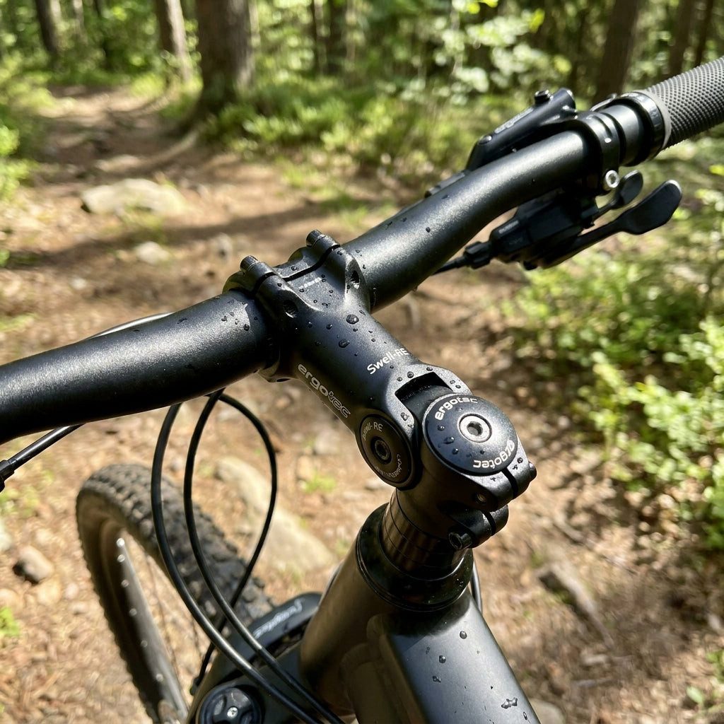 Ergotec Lenkervorbau Humpert/Ergotec Ahead-Vorbau Swell-RE 100 mm -20°/+40° Schwarz - MTB V