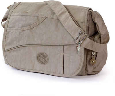 BAG STREET Umhängetasche Bag Street Nylon Tasche Damenhandtasche (Umhängetasche, Umhängetasche), Damen, Jugend Tasche strapazierfähiges Textilnylon stone (grau)