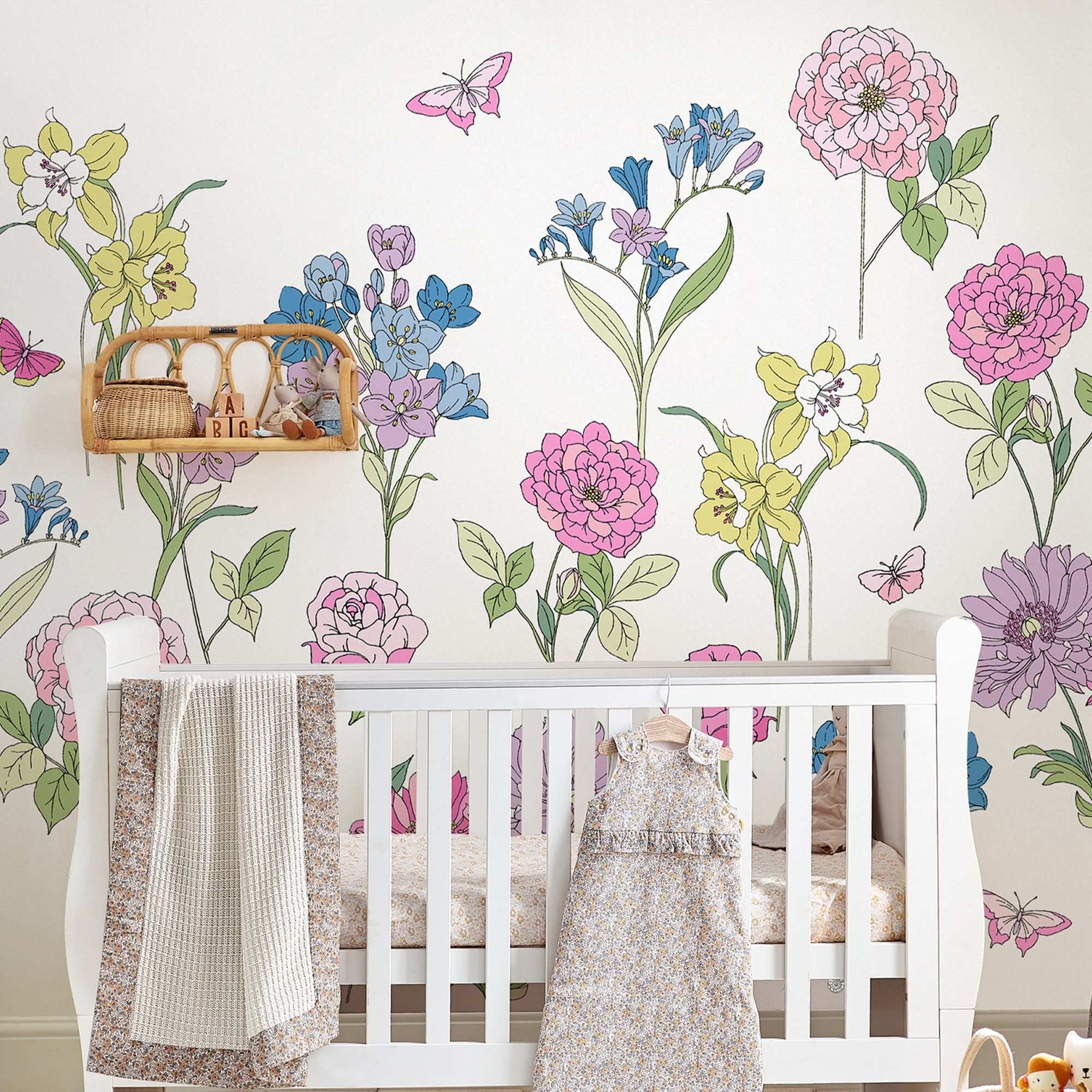 LAURA ASHLEY Fototapete Gilly, texturiert, floral, geblümt, (1 St), 300x280cm
