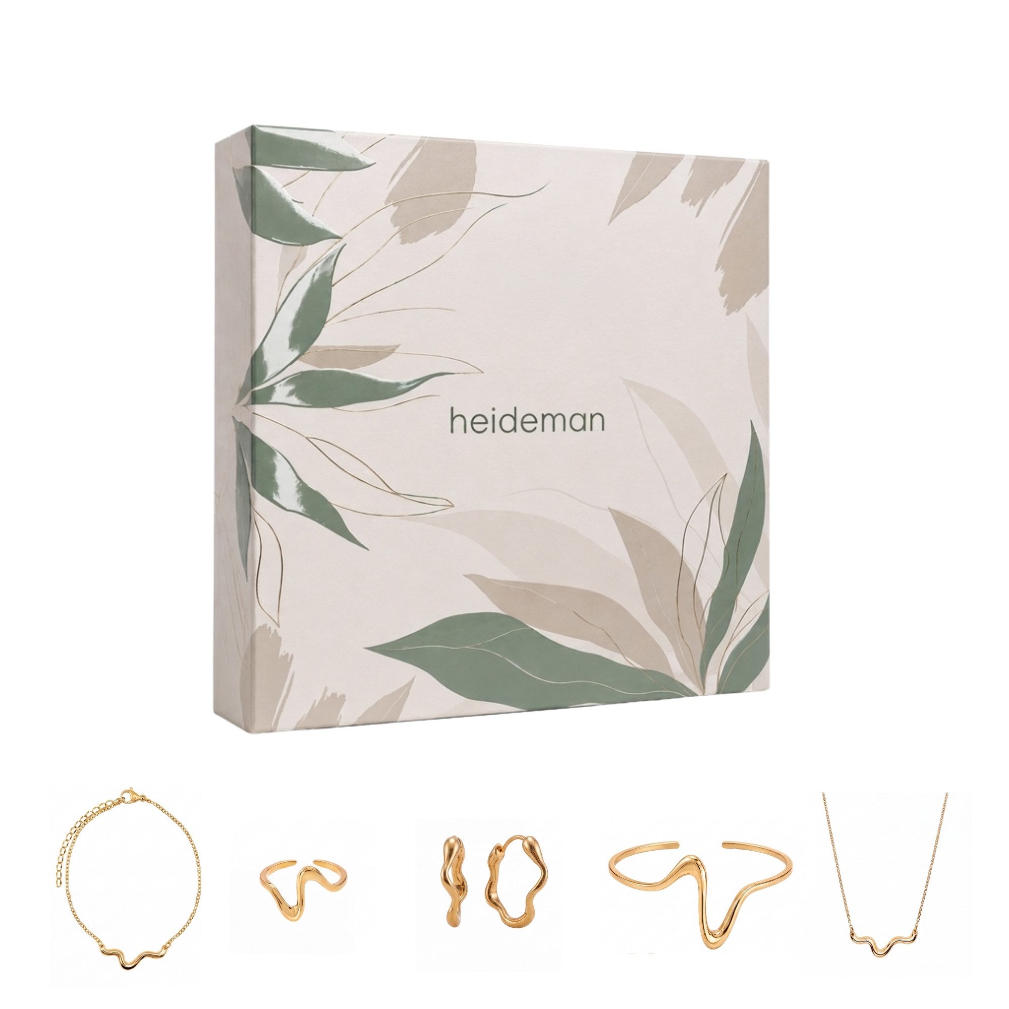 Heideman Schmuck-Adventskalender Summerbox Santorini silberfarben, Schmuckset mehrteilig Schmuck für Frauen - 5 Schmuckstücke