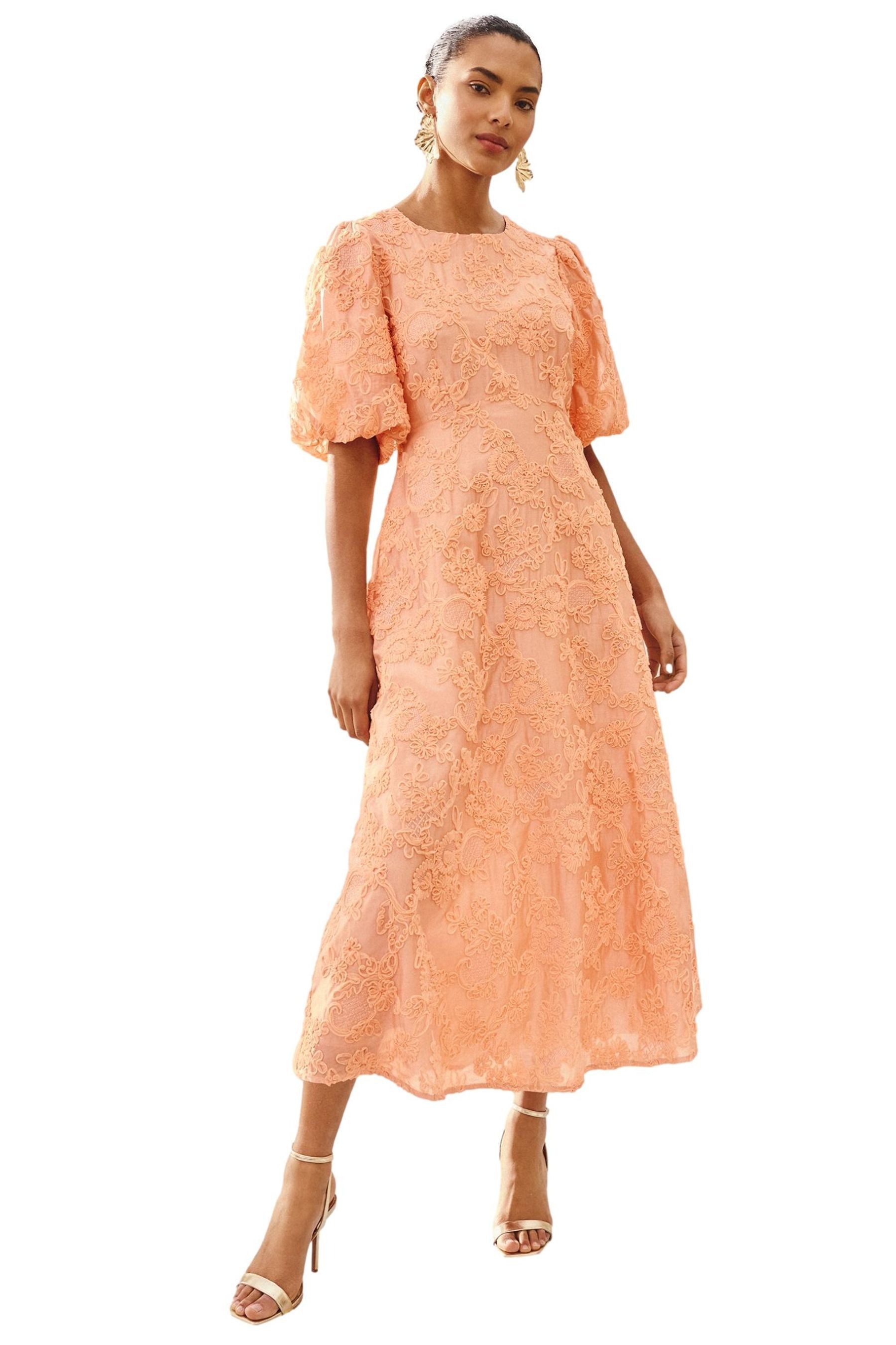 Love & Roses Midikleid Love & Roses Strukturiertes Midikleid, Regular (1-tl günstig online kaufen