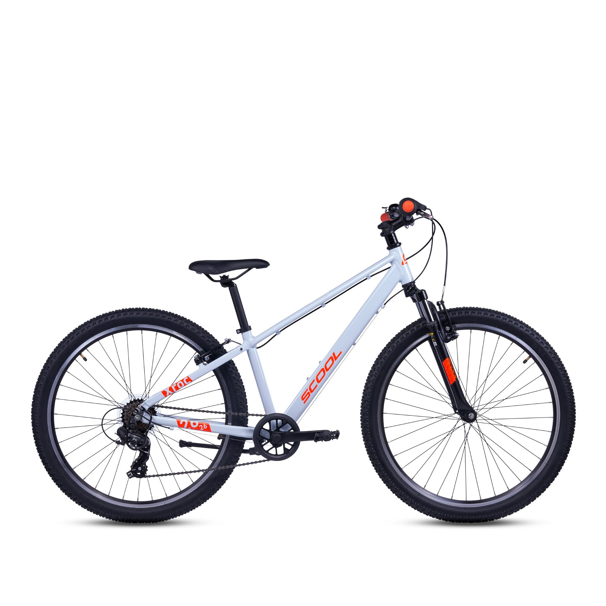 S’COOL Jugendfahrrad S'COOL Xroc Pro 26-K7 Sky Grey/Neon Orange, 7 Gang Shimano, Kettenschaltung